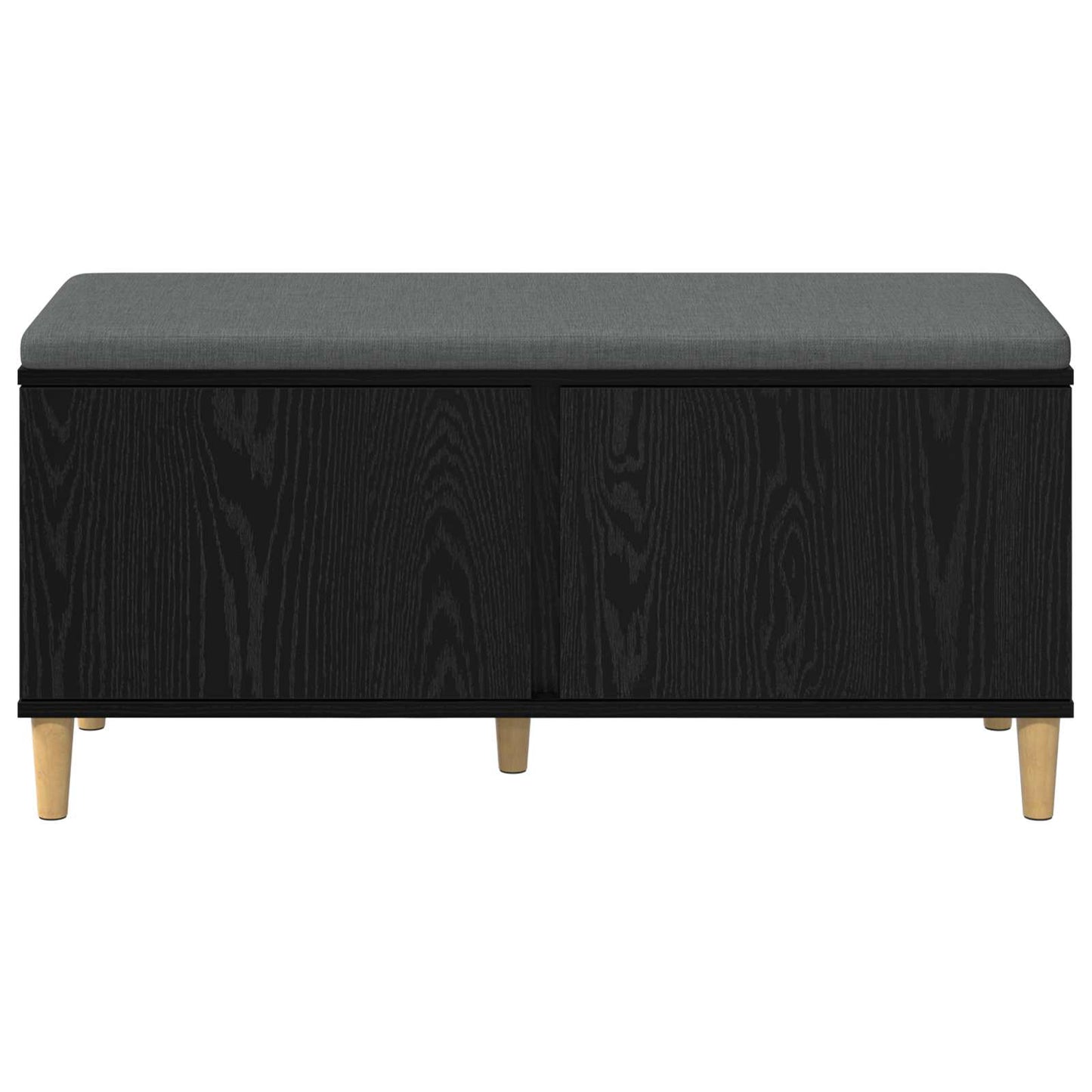 Gangbenk Svart Eik 100 x 38 x 46 cm Konstruert treverk og stoff