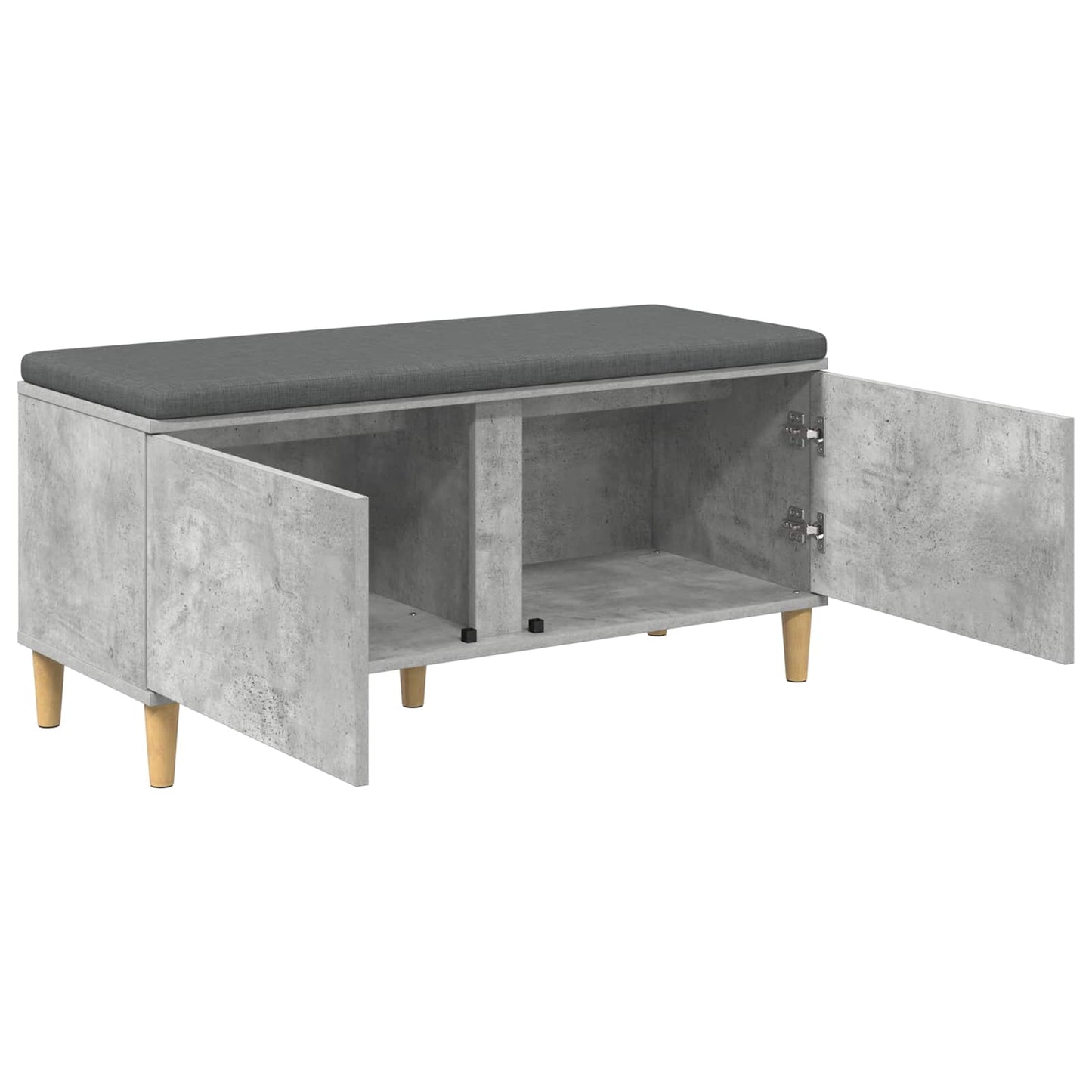 Gangbenk BetongGrå 100 x 38 x 46 cm Konstruert treverk og stoff
