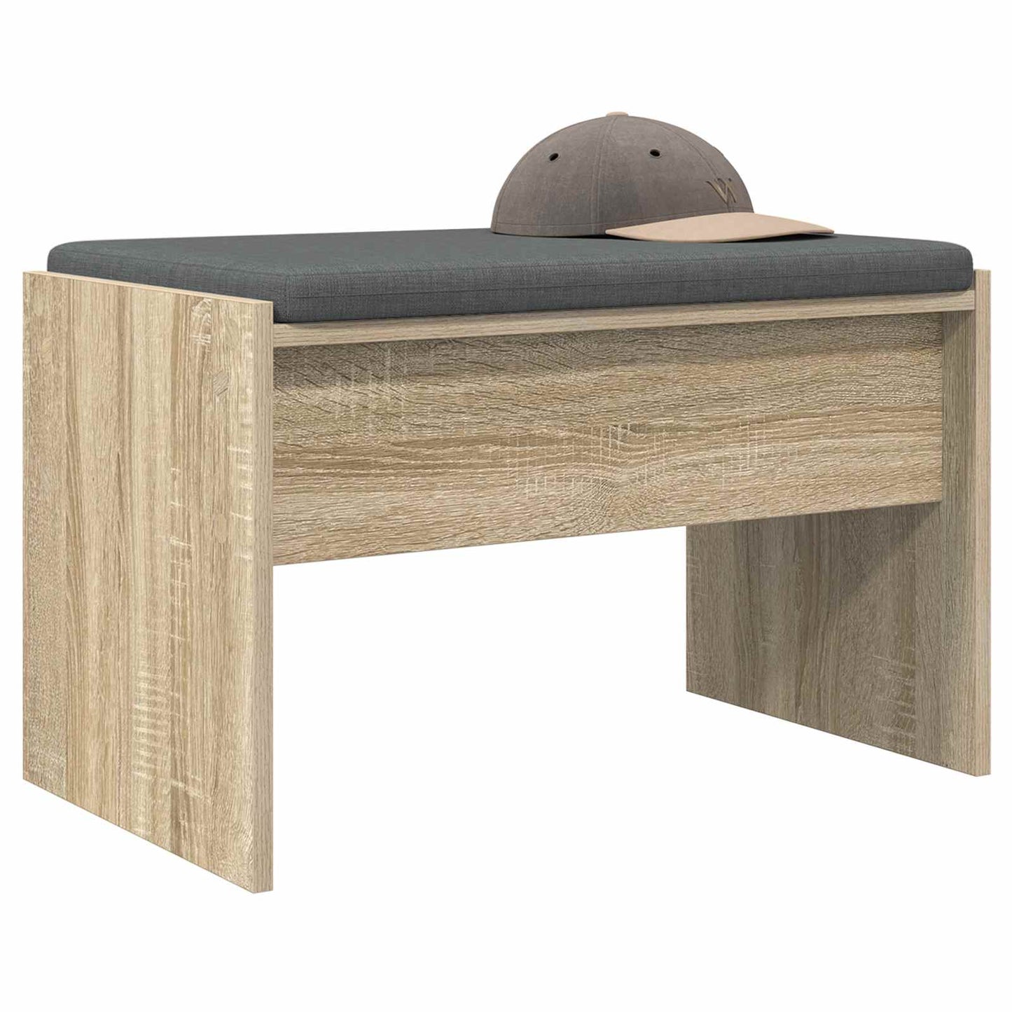 Gangbenk med pute Sonoma eik 63 x 38 x 40 cm