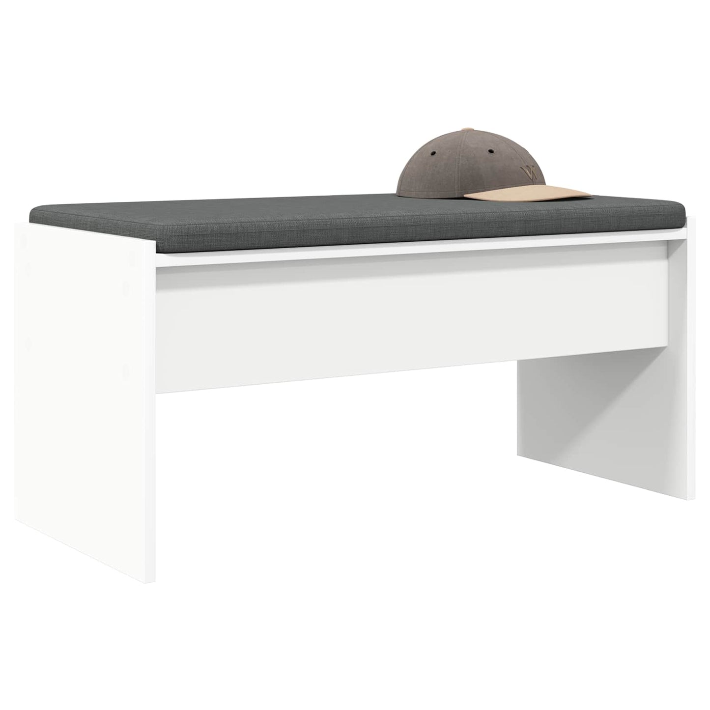 Gangbenk med pute Hvit 80 x 38 x 46 cm