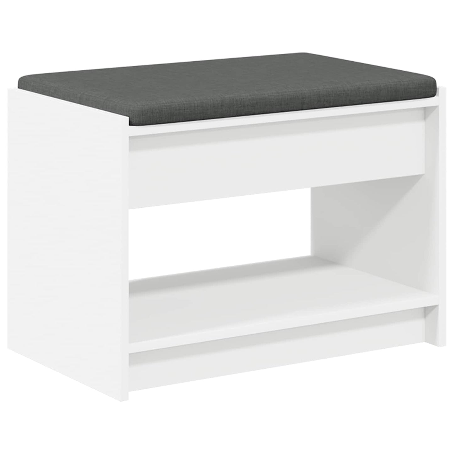 Gangbenk Hvit 63 x 38 x 45 cm Konstruert treverk og stoff vidaXL