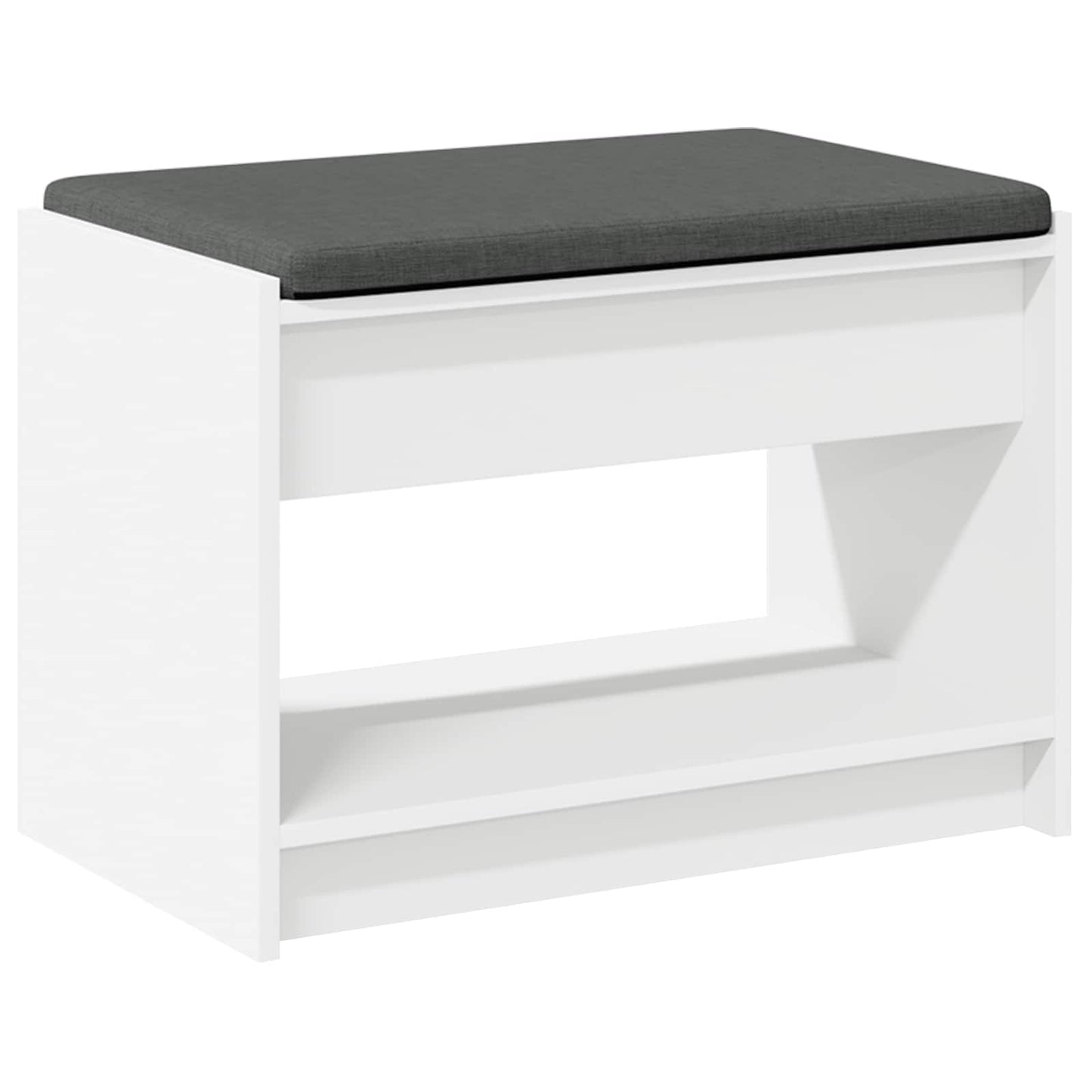 Gangbenk Hvit 63 x 38 x 45 cm Konstruert treverk og stoff vidaXL