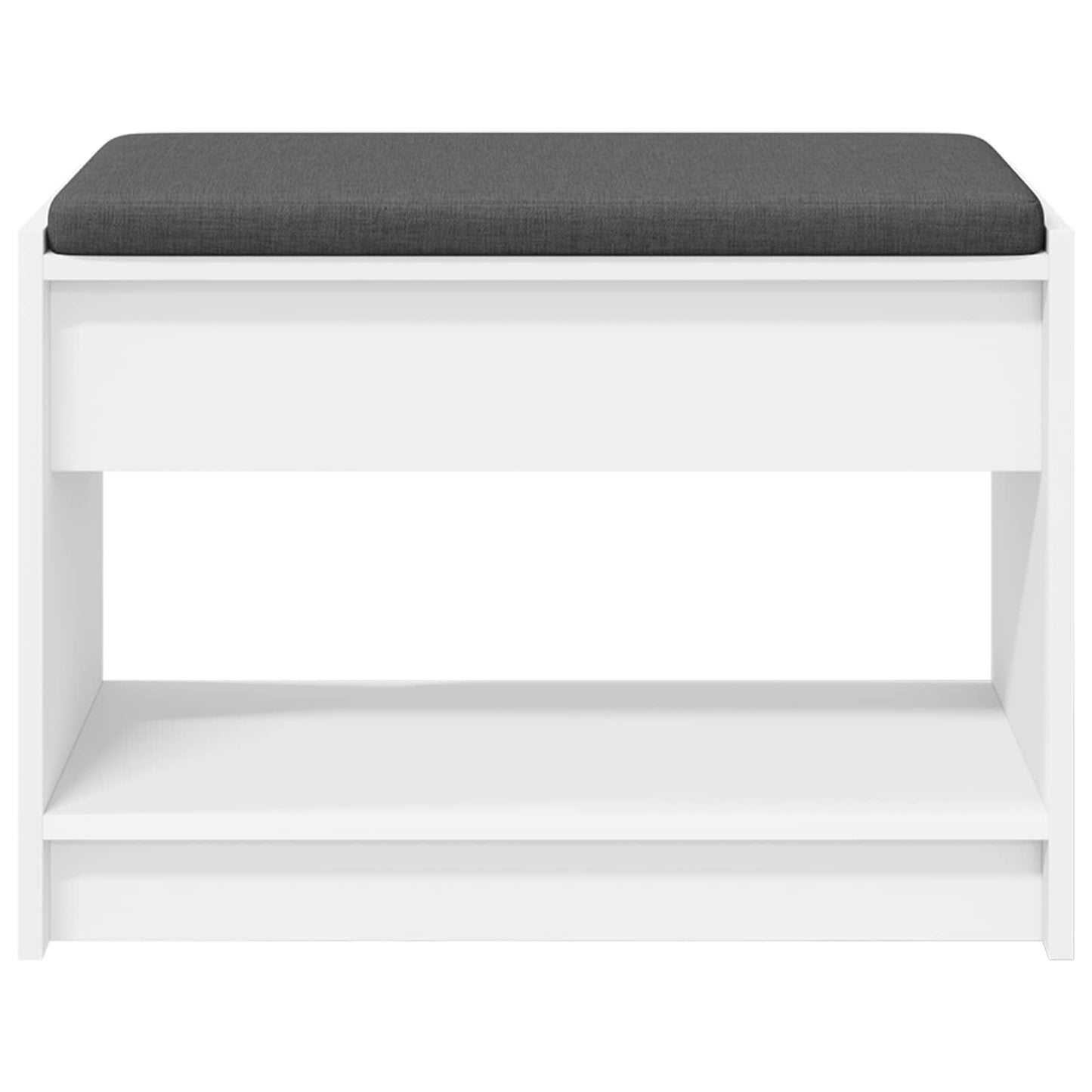 Gangbenk Hvit 63 x 38 x 45 cm Konstruert treverk og stoff vidaXL