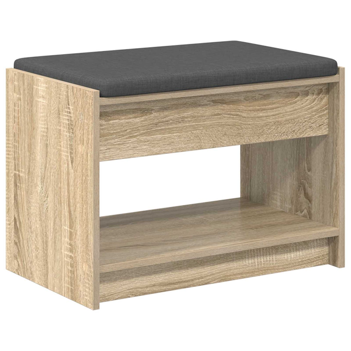 Gangbenk Sonoma eik 63 x 38 x 45 cm Konstruert treverk og stoff vidaXL