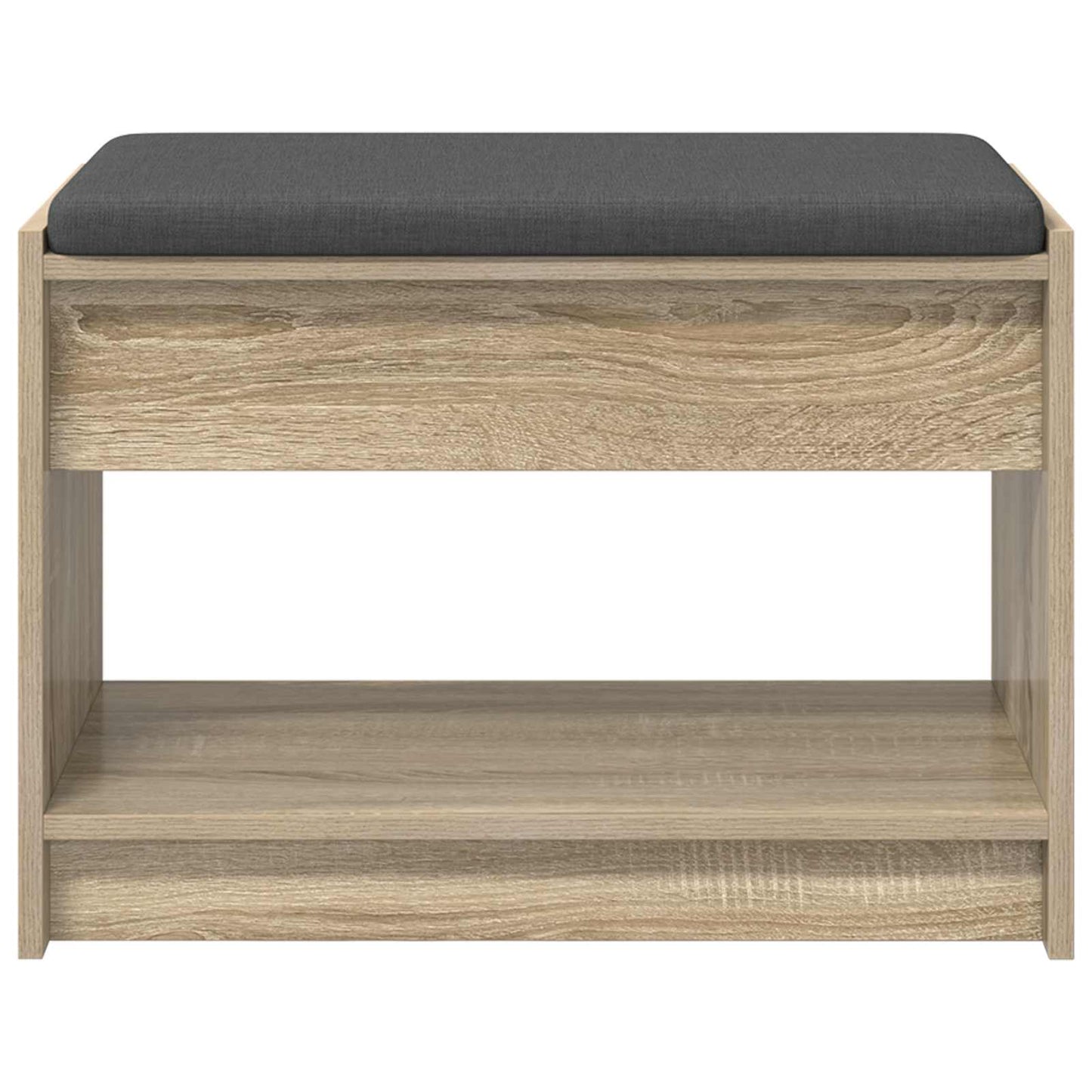 Gangbenk Sonoma eik 63 x 38 x 45 cm Konstruert treverk og stoff vidaXL