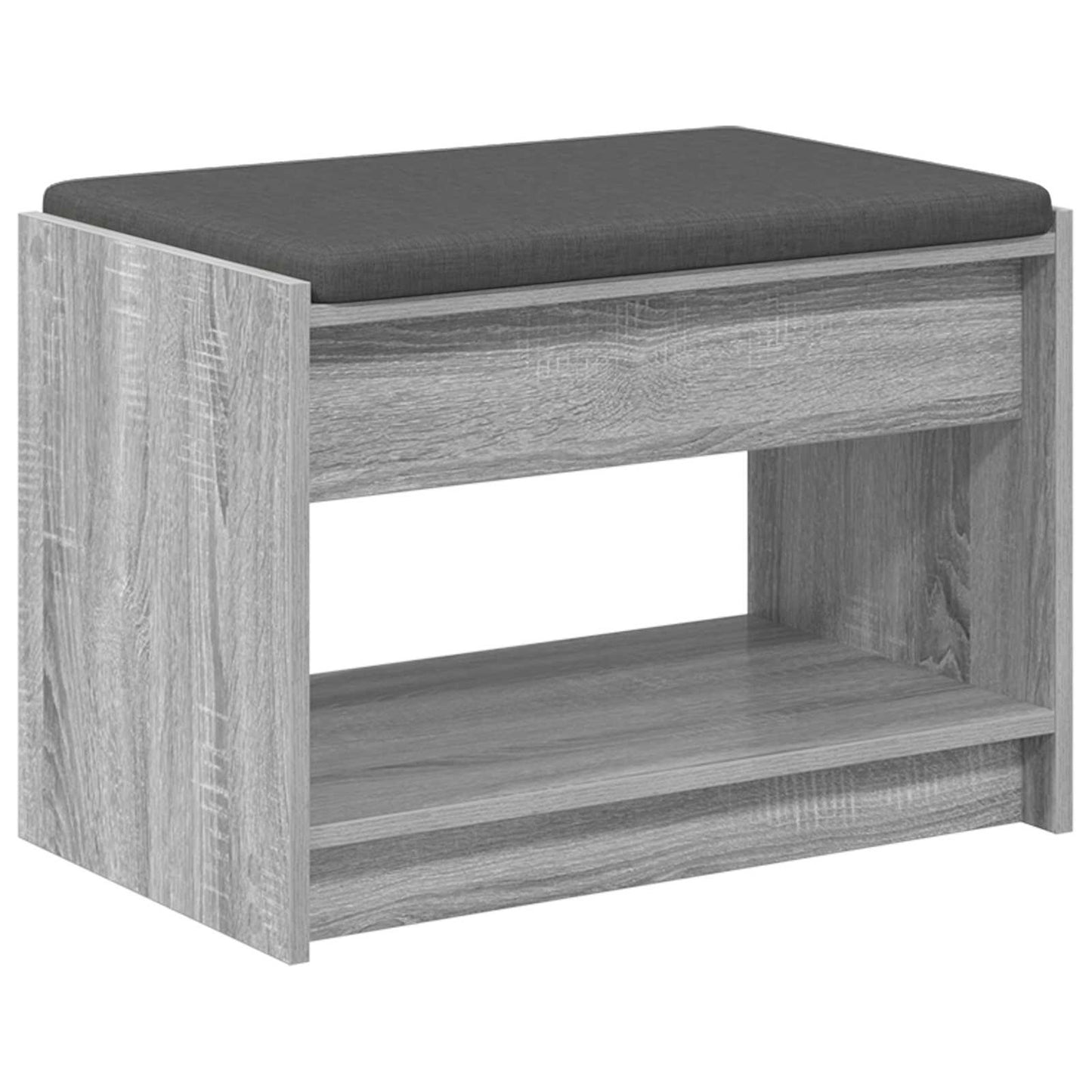 Gangbenk Grå Sonoma 63 x 38 x 45 cm Konstruert treverk og stoff vidaXL