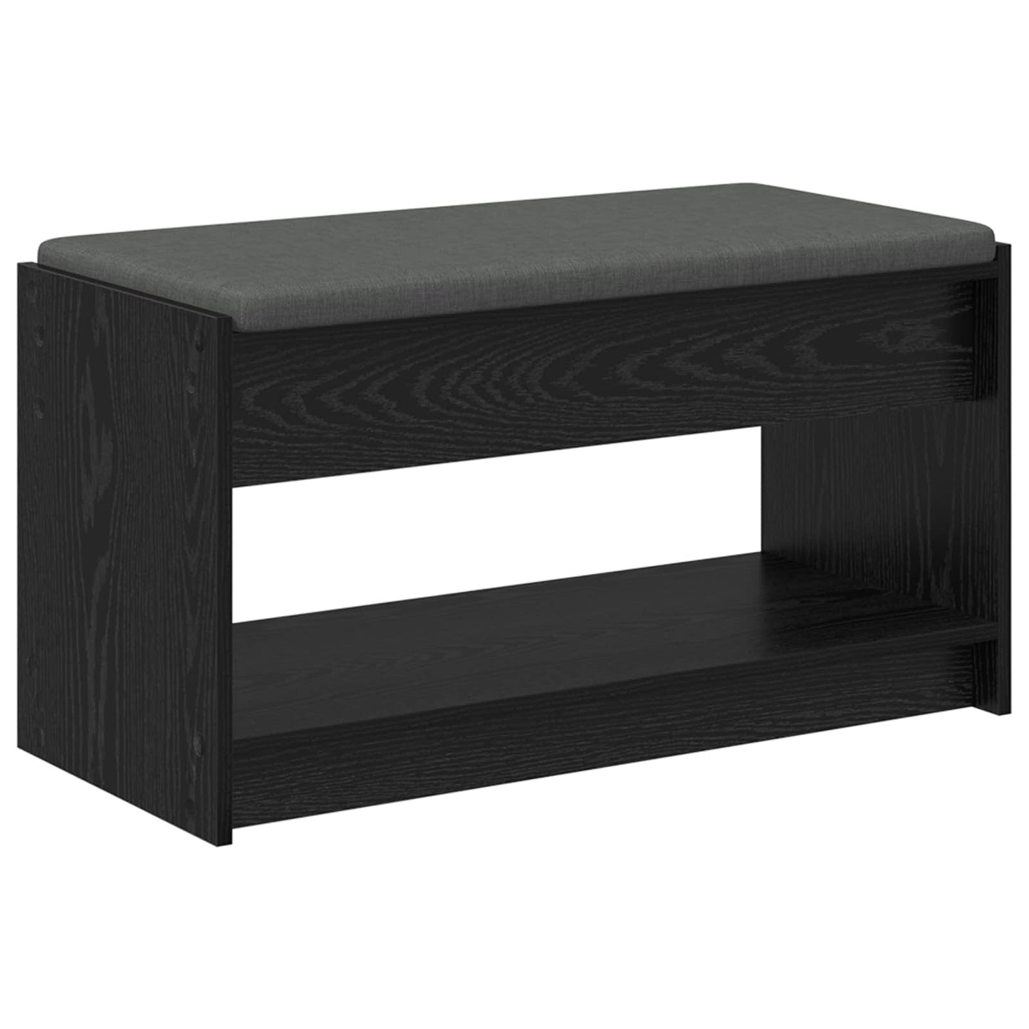 Gangbenk Svart Eik 83 x 38 x 45 cm Konstruert treverk og stoff vidaXL