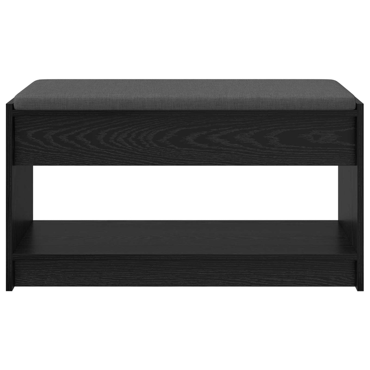 Gangbenk Svart Eik 83 x 38 x 45 cm Konstruert treverk og stoff vidaXL