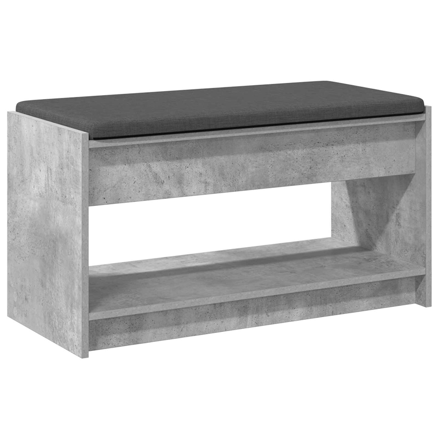 Gangbenk BetongGrå 83 x 38 x 45 cm Konstruert treverk og stoff vidaXL