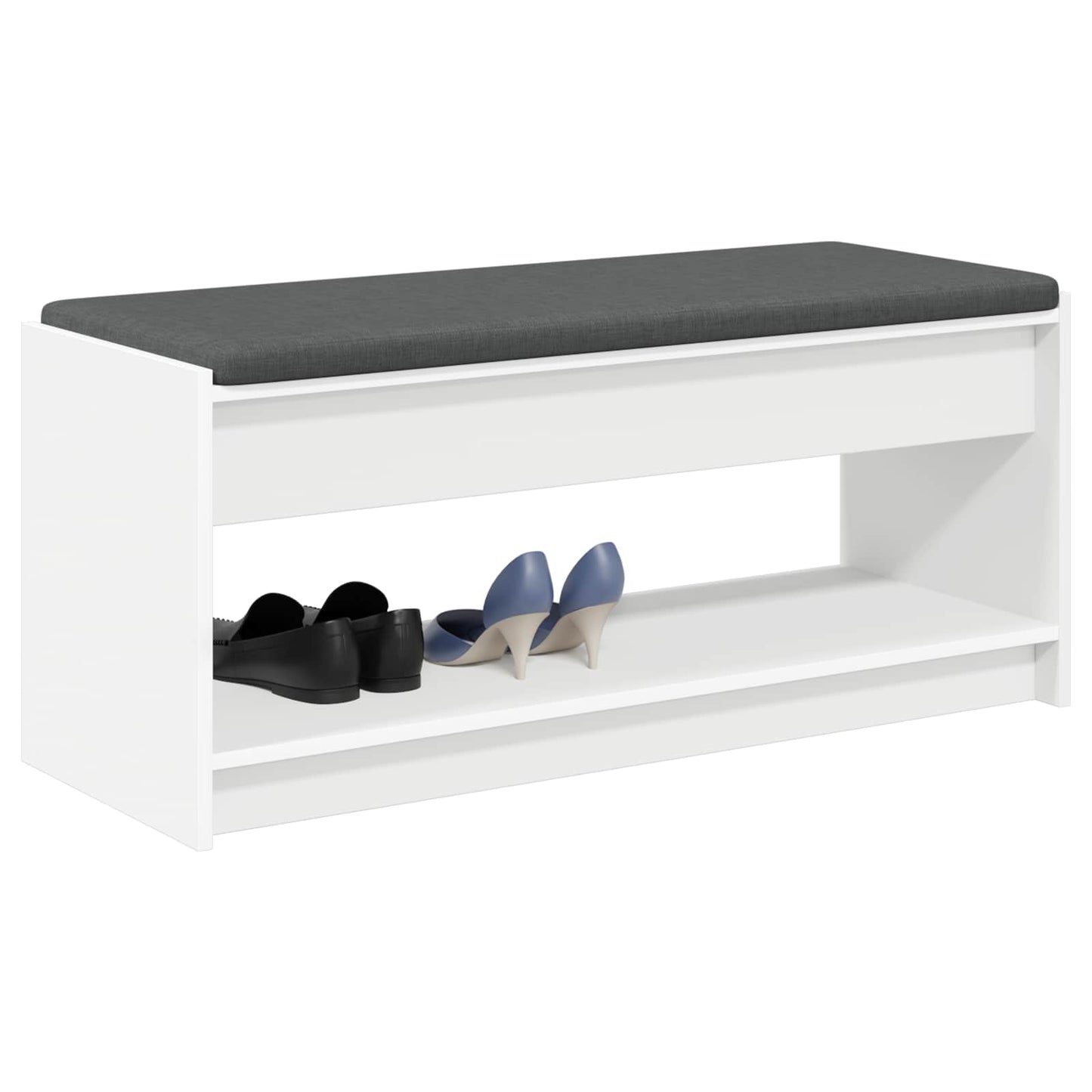Gangbenk Hvit 103 x 38 x 45 cm Konstruert treverk og stoff