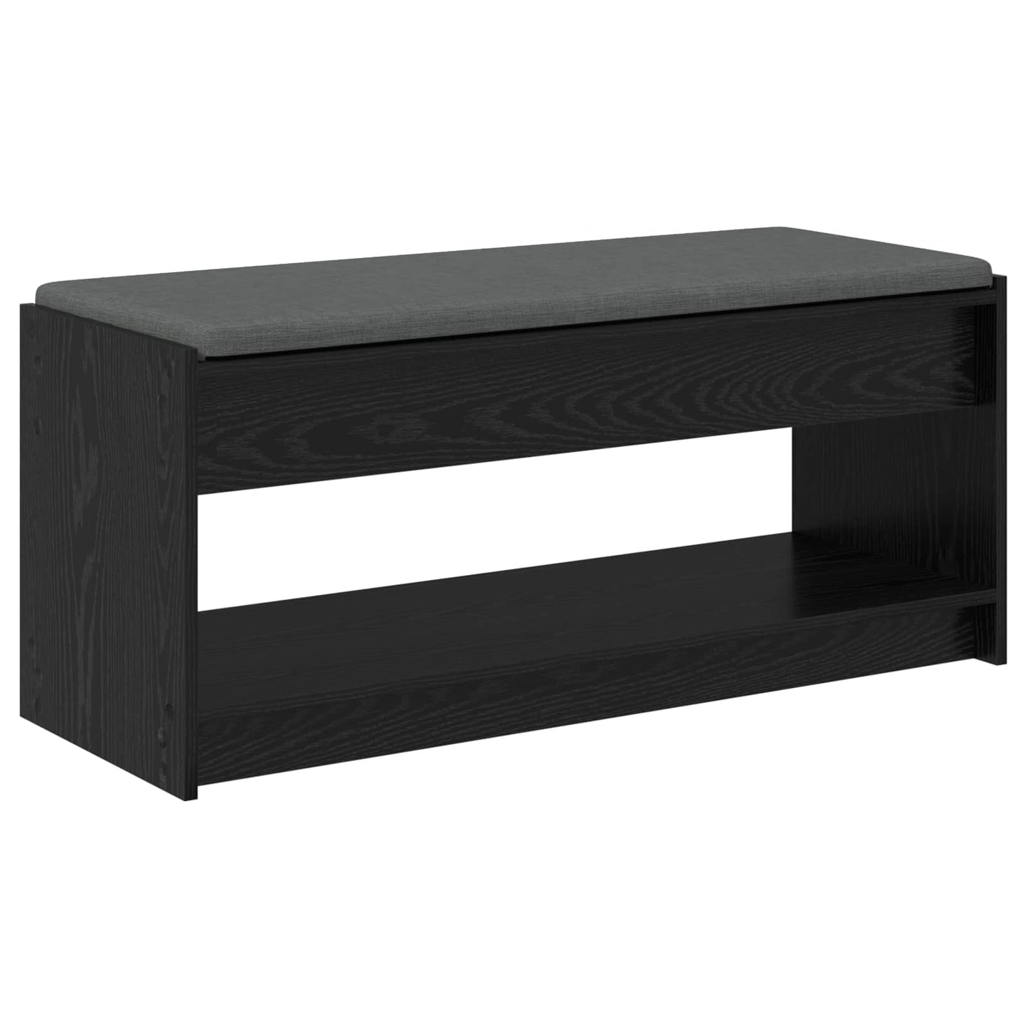 Gangbenk Svart Eik 103 x 38 x 45 cm Konstruert treverk og stoff