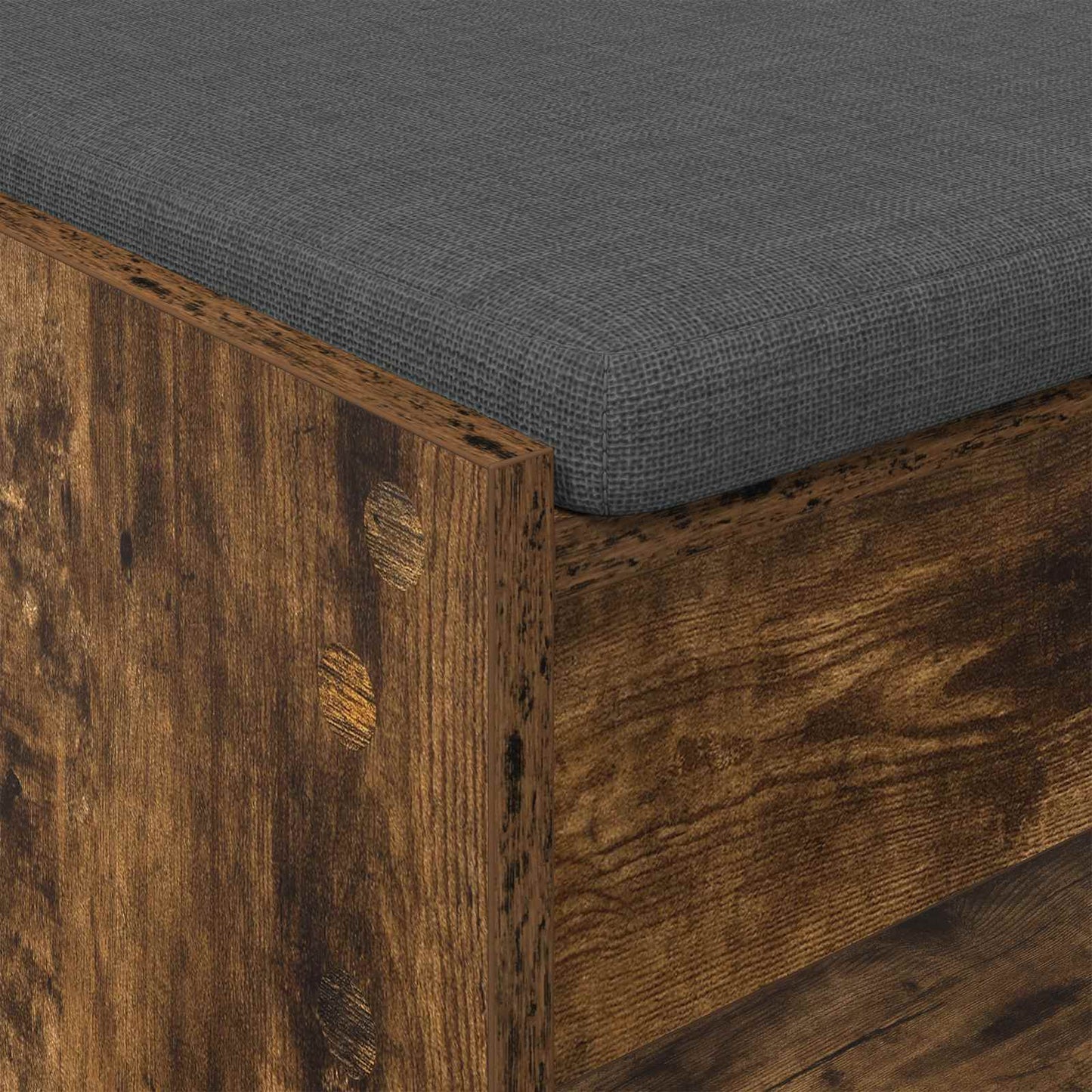 Gangbenk Røkt Eik 103 x 38 x 45 cm Konstruert treverk og stoff