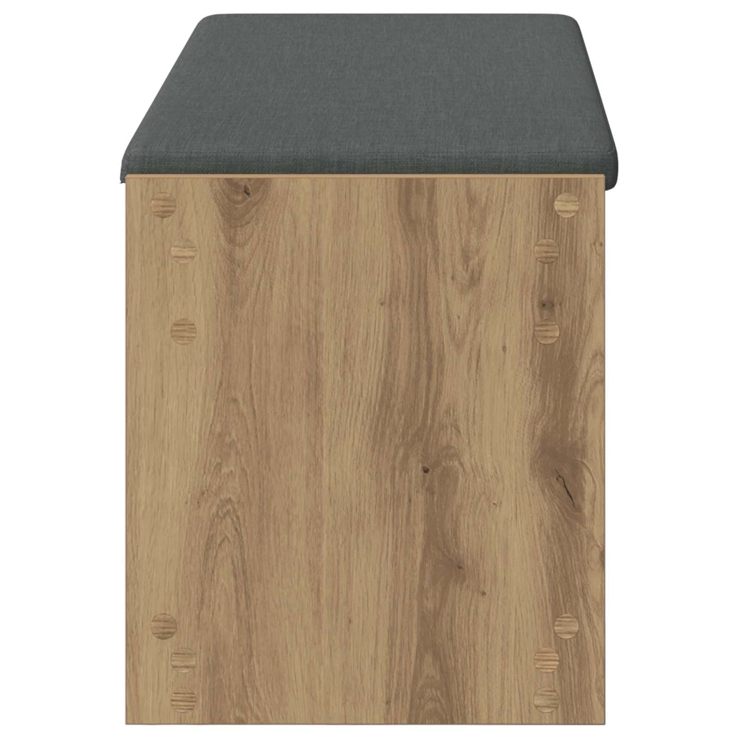 Gangbenk med pute med hylle Artisan Eik 103 x 38 x 45 cm