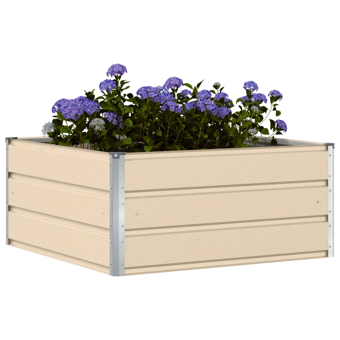 Plantekassed Elfenben 100 x 100 x 45 cm Stål