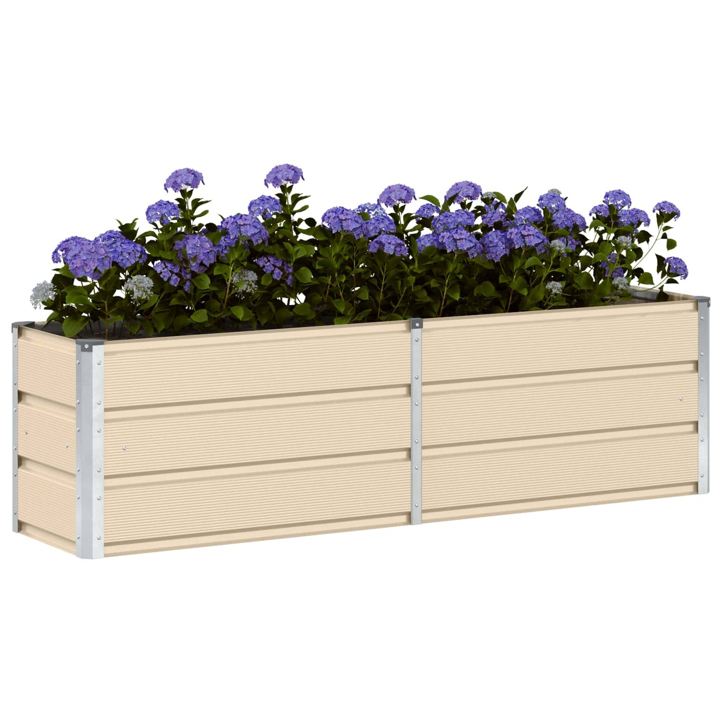 Plantekassed Elfenben 160 x 40 x 45 cm Stål