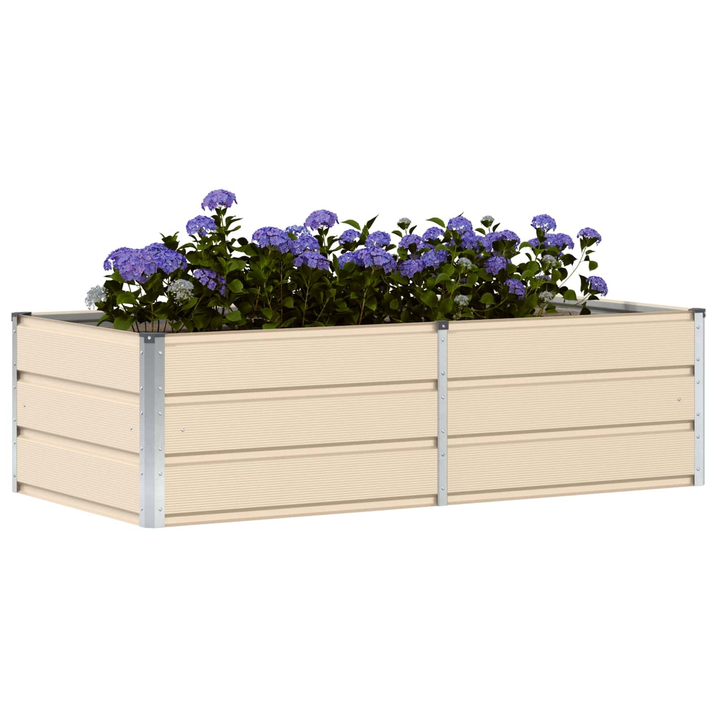Plantekassed Elfenben 160 x 80 x 45 cm Stål