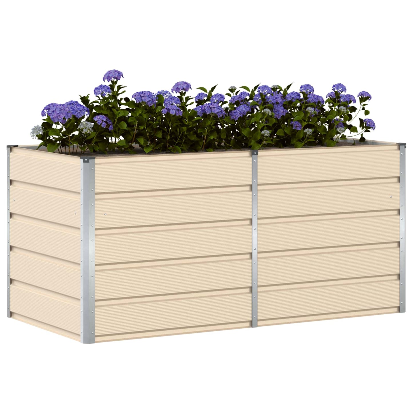 Plantekassed Elfenben 160 x 80 x 75 cm Stål