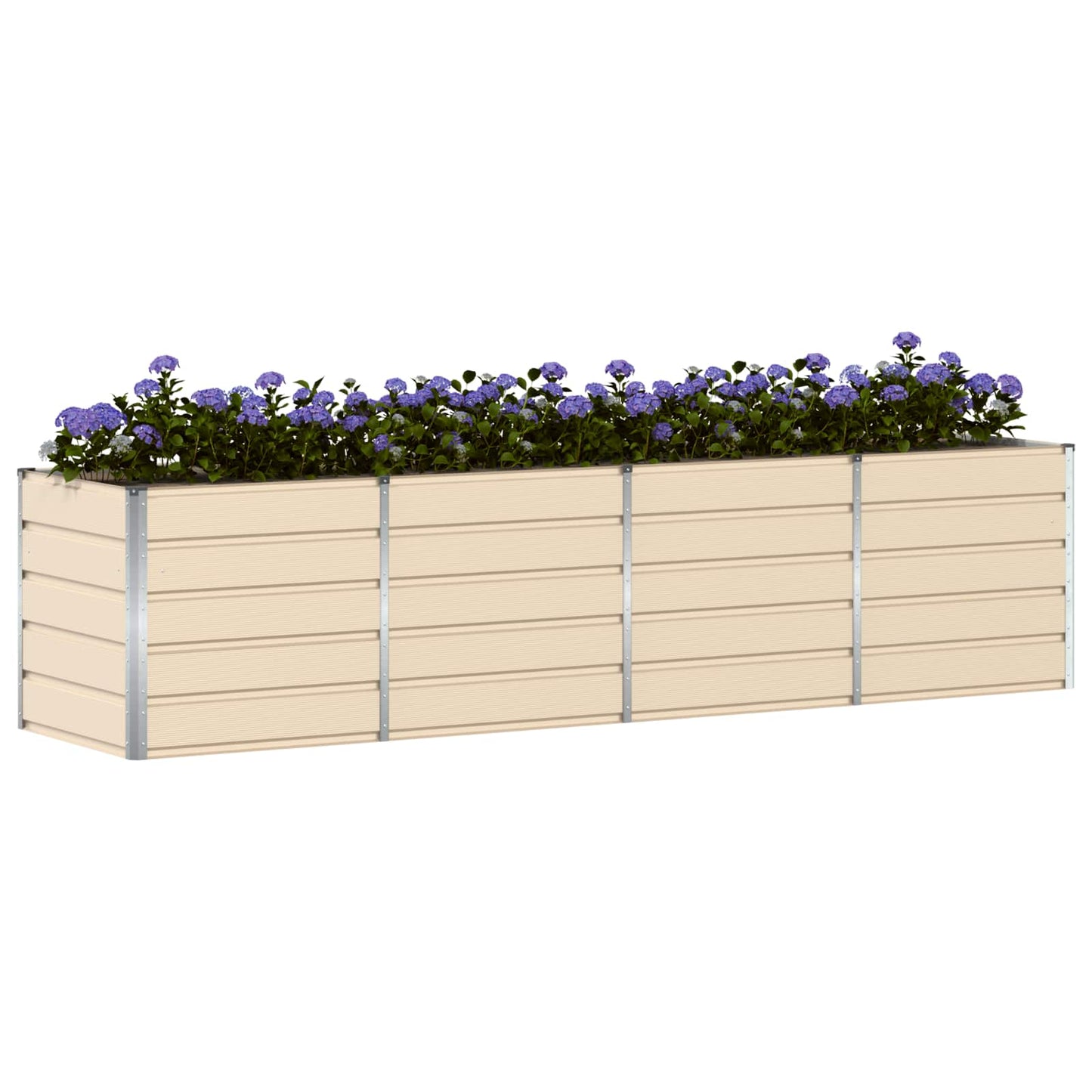 Plantekassed Elfenben 320 x 80 x 75 cm Stål