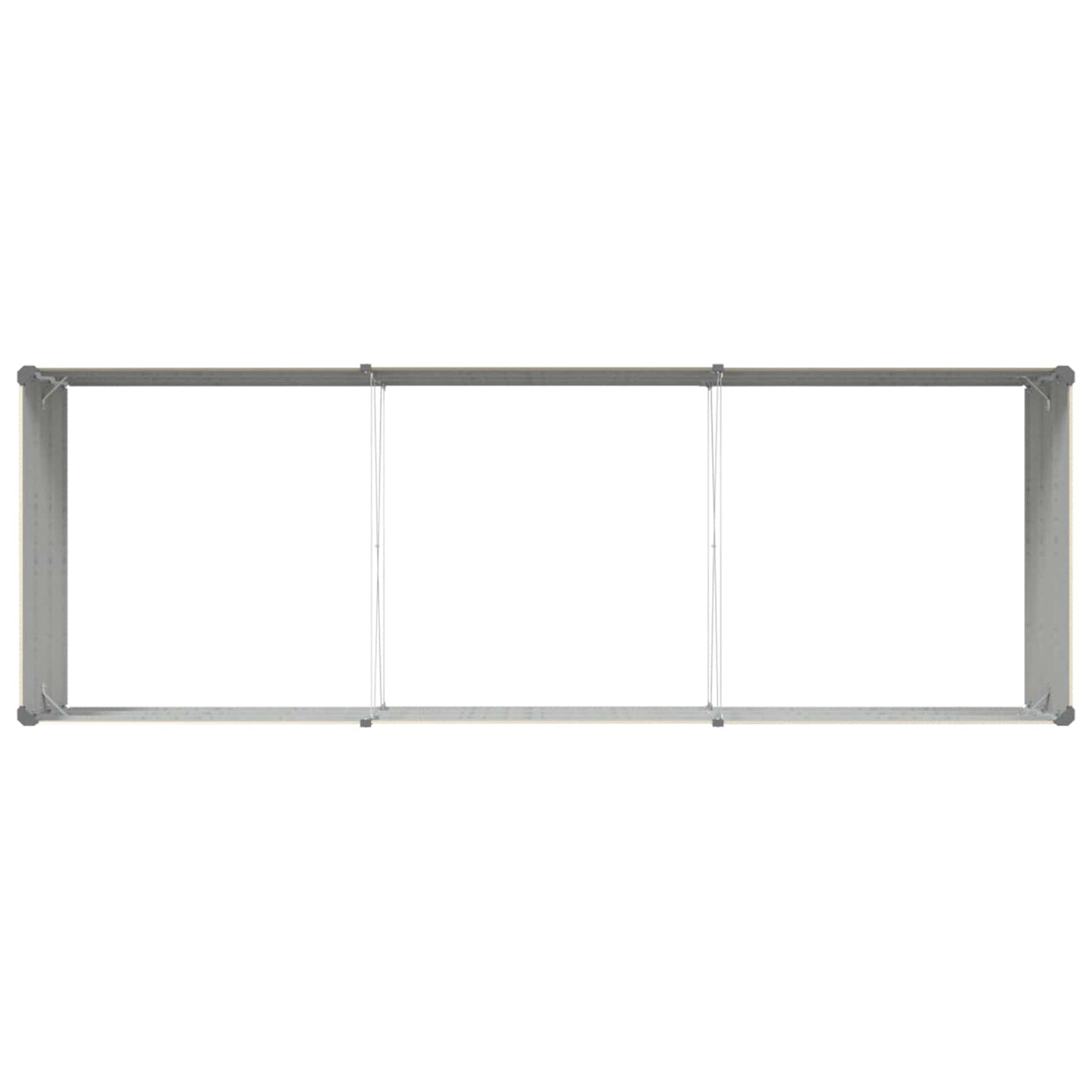 Plantekassed Elfenben 290 x 100 x 45 cm Galvanisert Stål