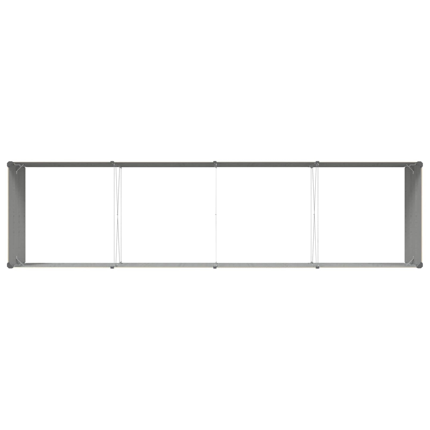 Plantekassed Elfenben 385 x 100 x 45 cm Galvanisert Stål