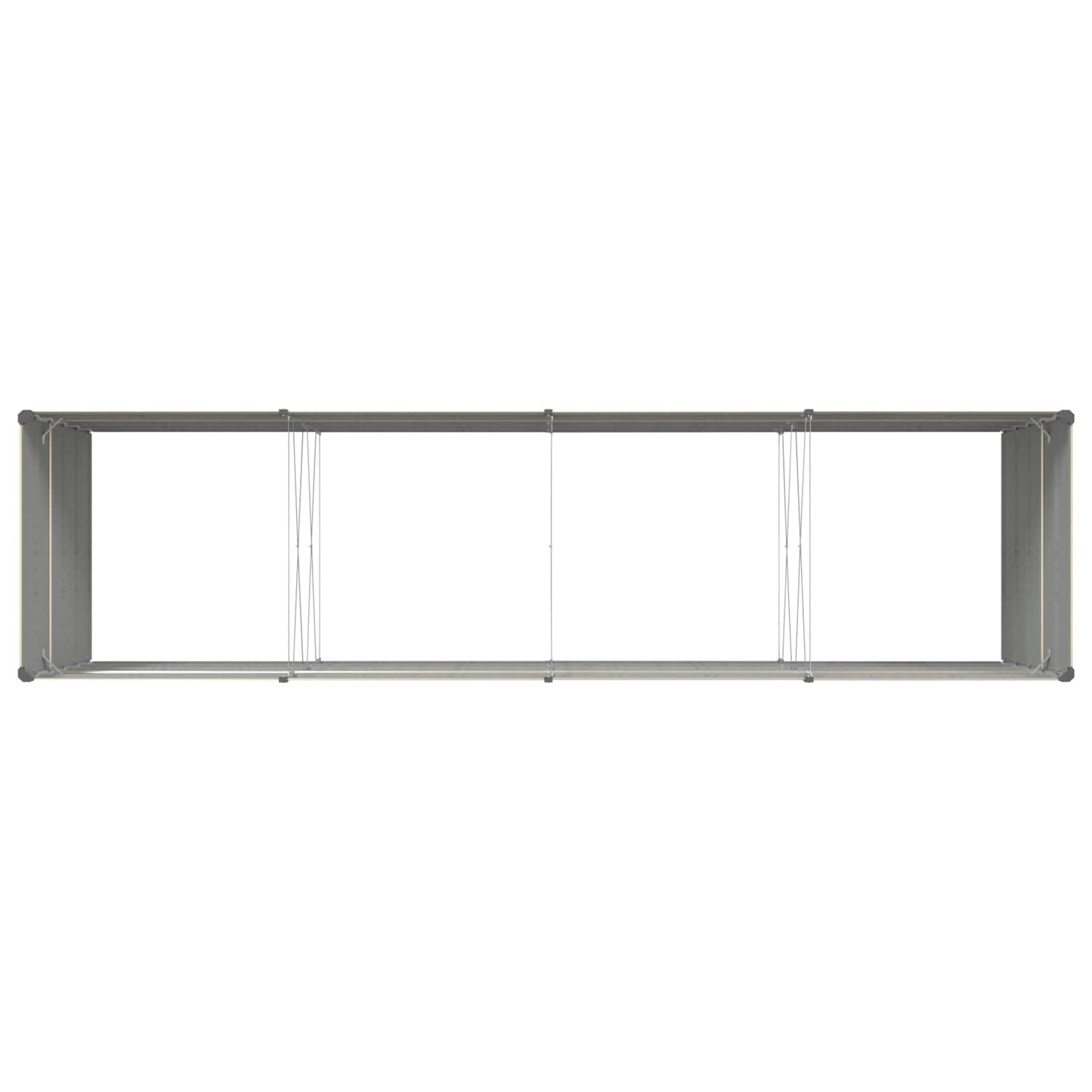 Plantekassed Elfenben 385 x 100 x 75 cm Galvanisert Stål