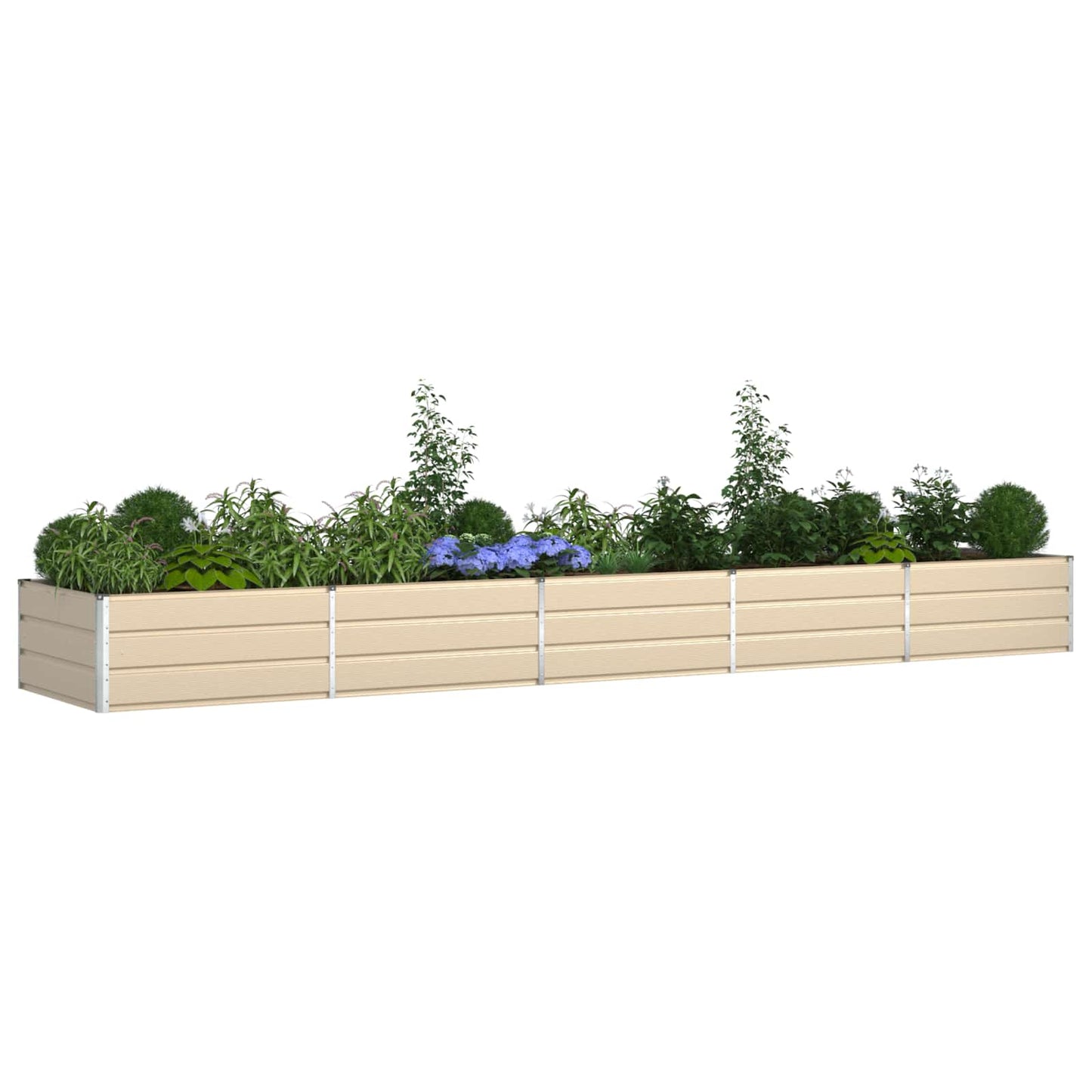 Plantekassed Elfenben 480 x 100 x 45 cm Galvanisert Stål