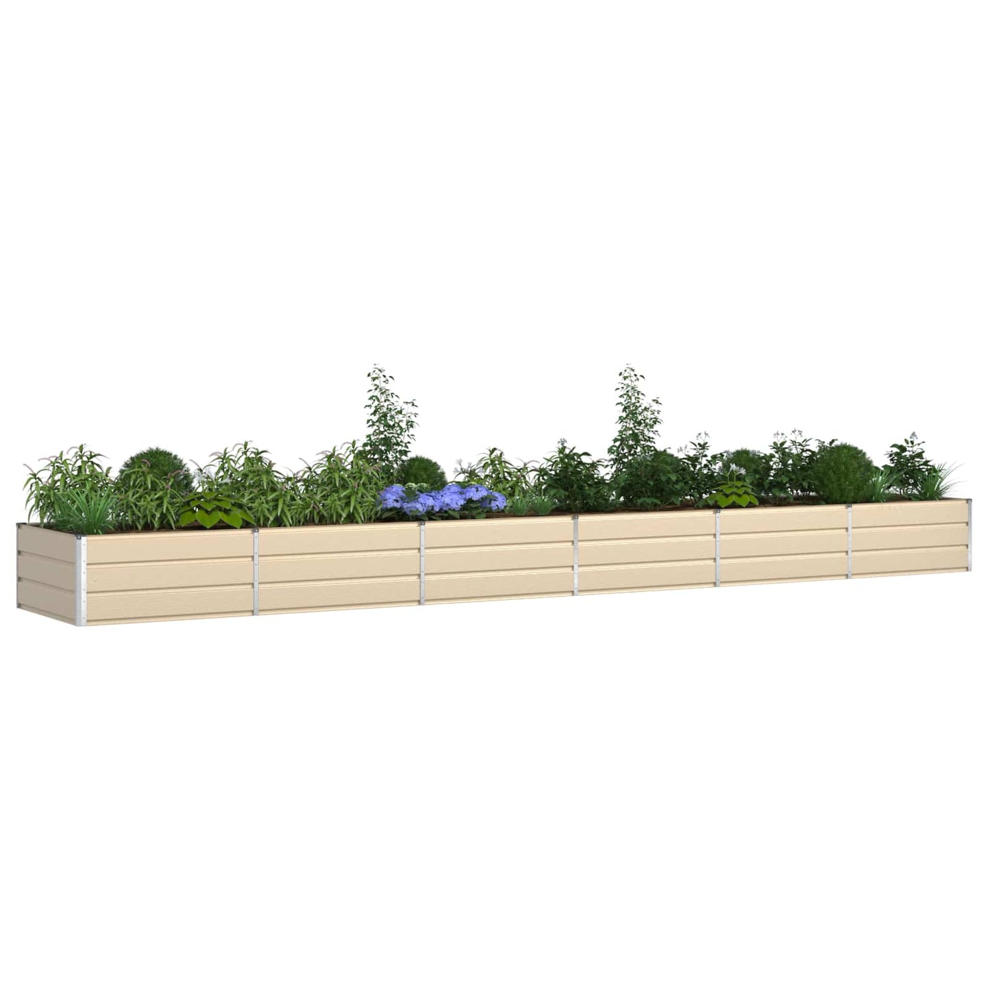 Plantekassed Elfenben 580 x 100 x 45 cm Galvanisert Stål