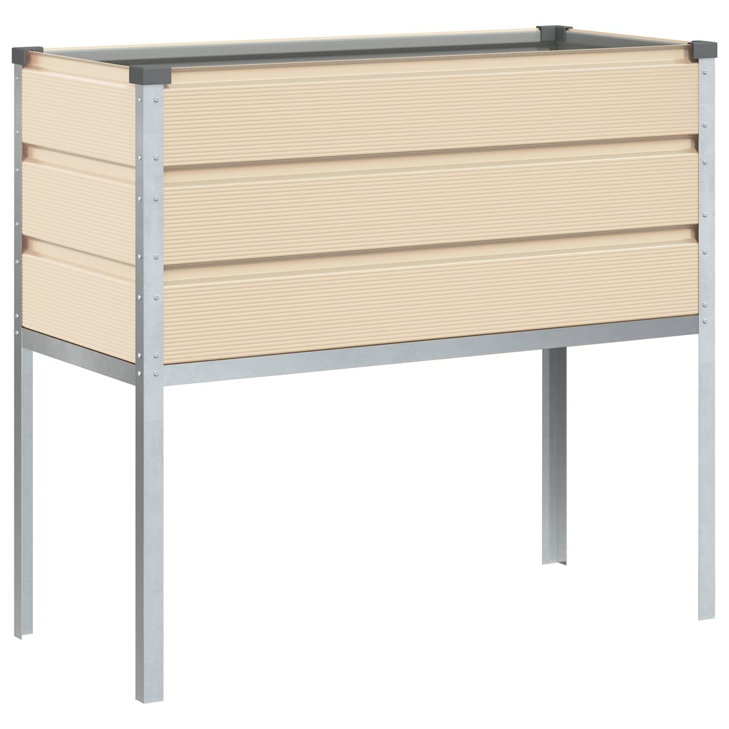 Plantekassed Elfenben 100 x 45 x 90 cm Galvanisert Stål