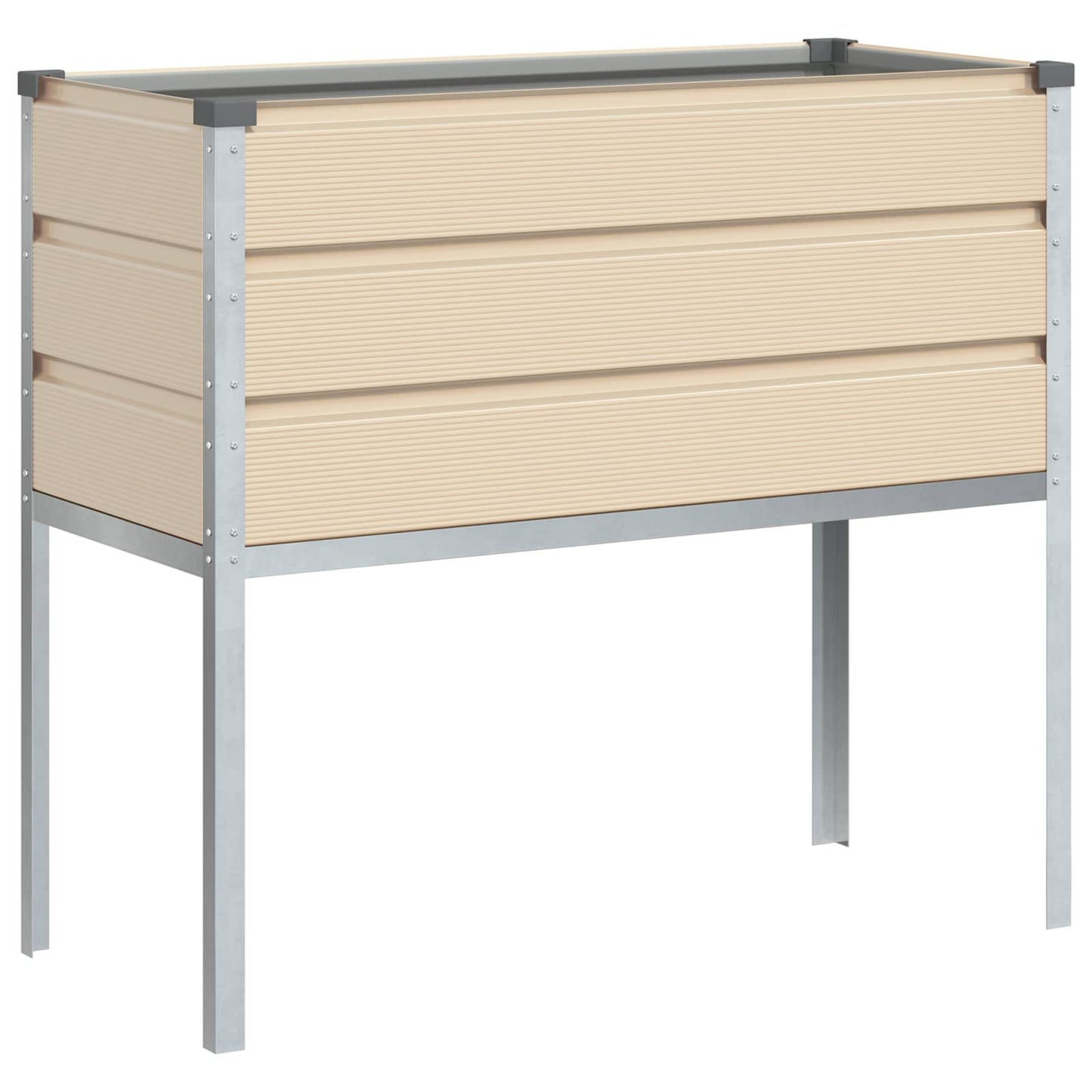 Plantekassed Elfenben 100 x 45 x 90 cm Galvanisert Stål