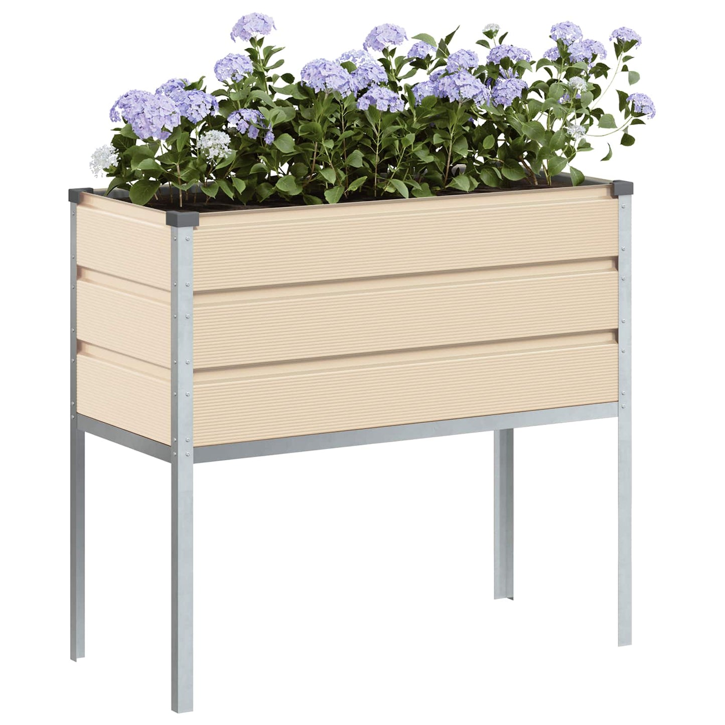 Plantekassed Elfenben 100 x 45 x 90 cm Galvanisert Stål