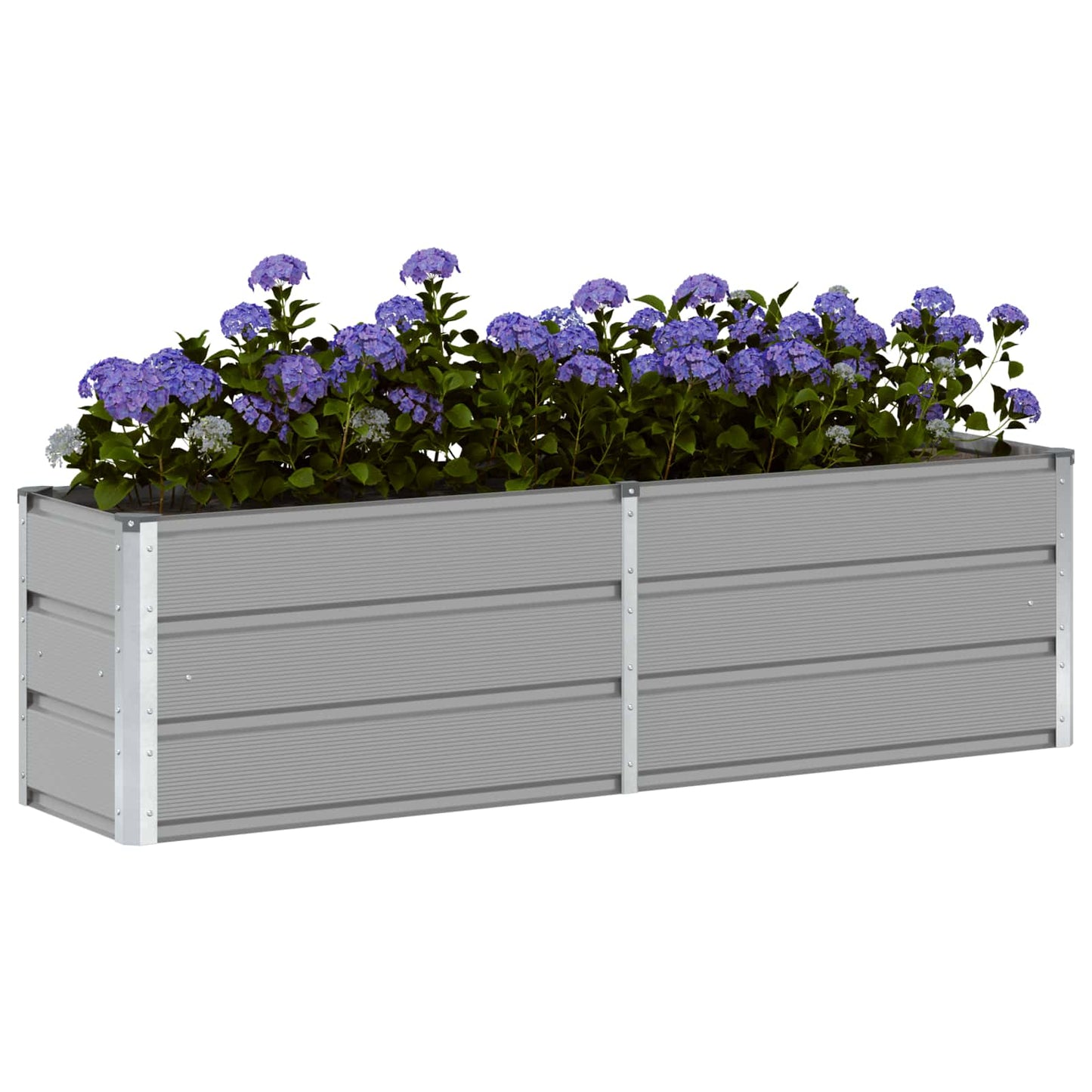 Plantekassed Lysegrå 160 x 40 x 45 cm Stål
