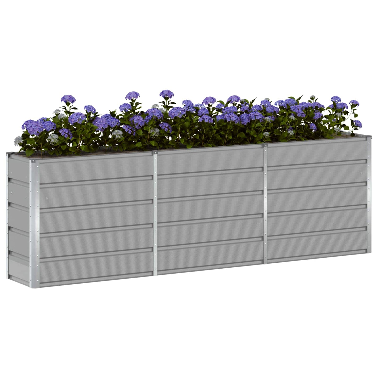 Plantekassed Lysegrå 240 x 40 x 75 cm Stål