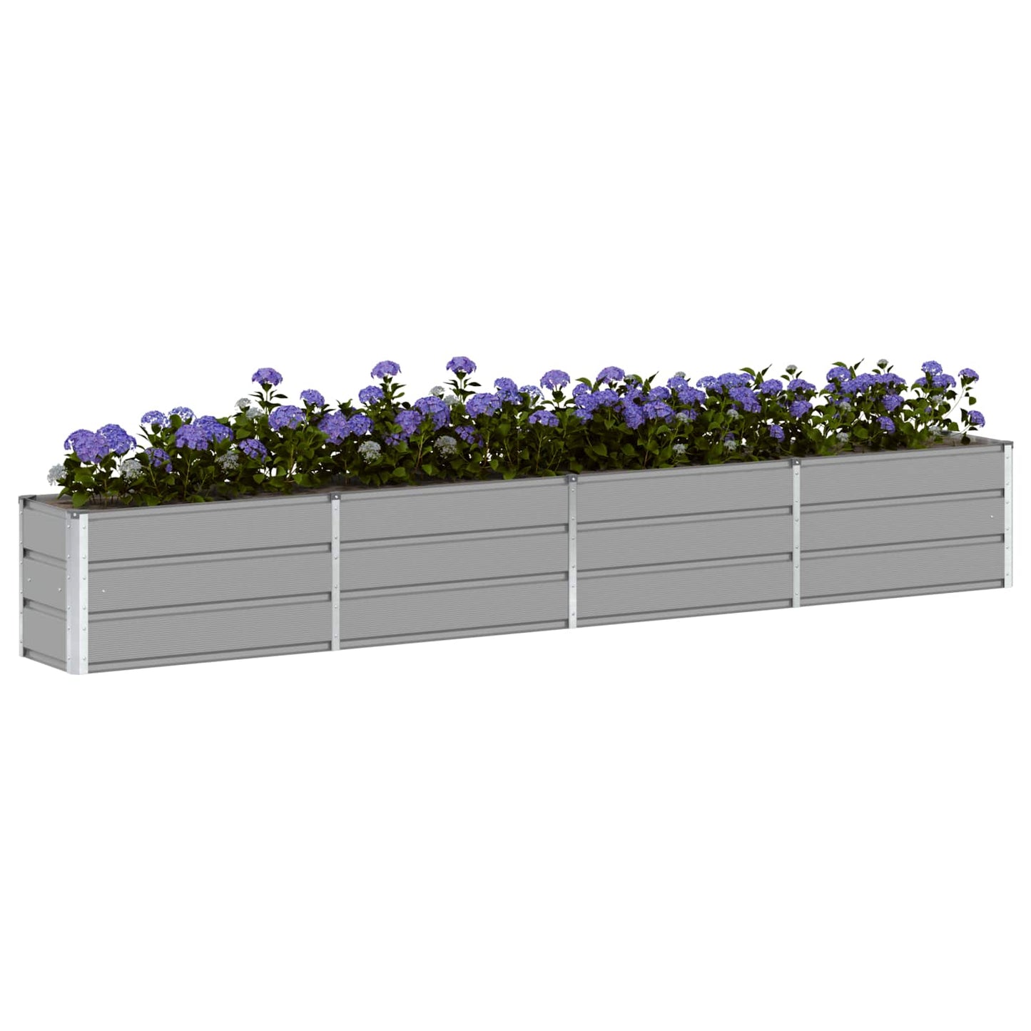 Plantekassed Lysegrå 320 x 40 x 45 cm Stål