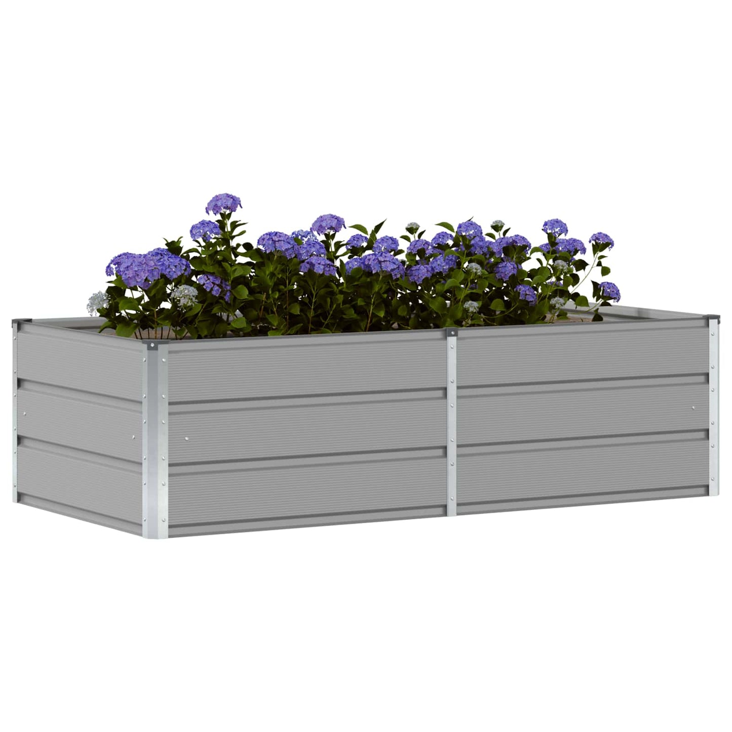Plantekassed Lysegrå 160 x 80 x 45 cm Stål