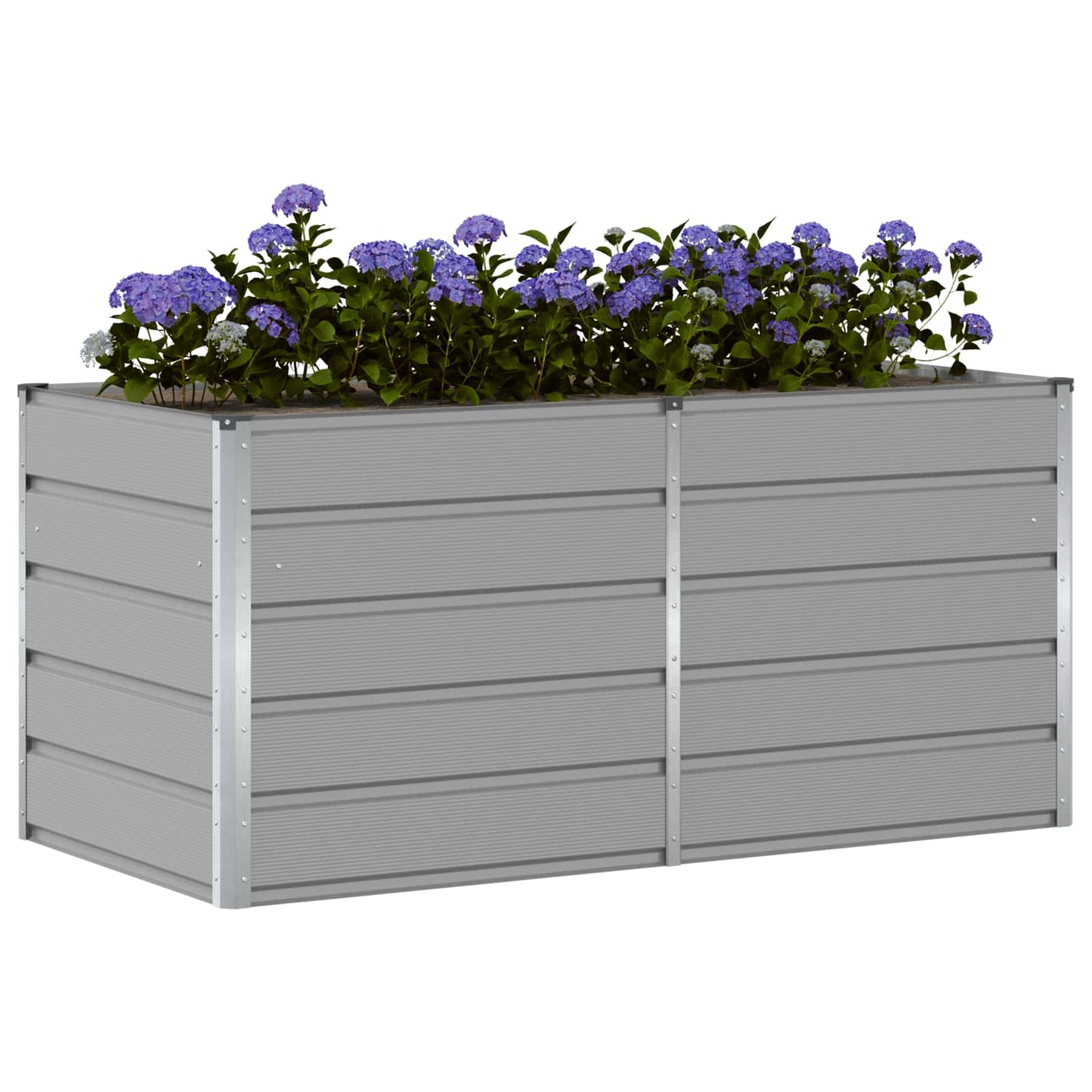 Plantekassed Lysegrå 160 x 80 x 75 cm Stål