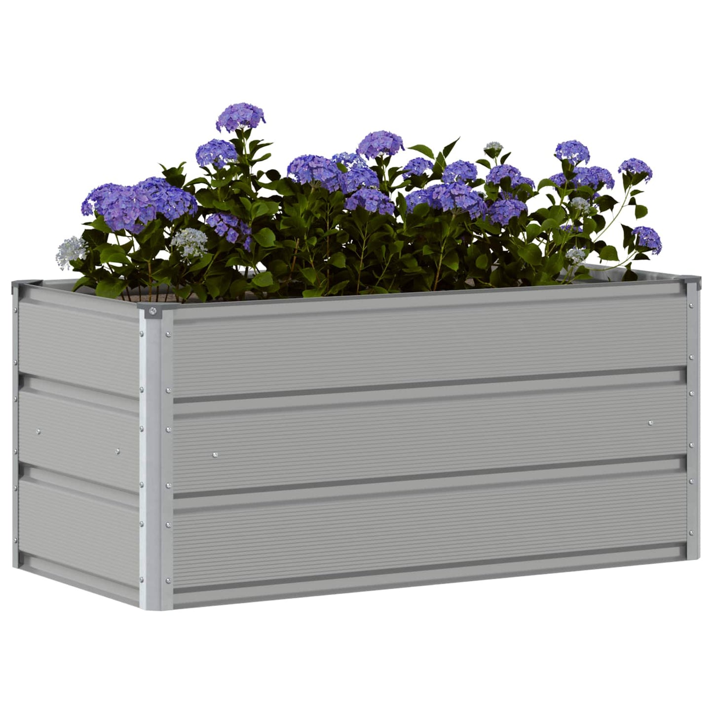 Plantekassed Lysegrå 100 x 50 x 45 cm Galvanisert Stål