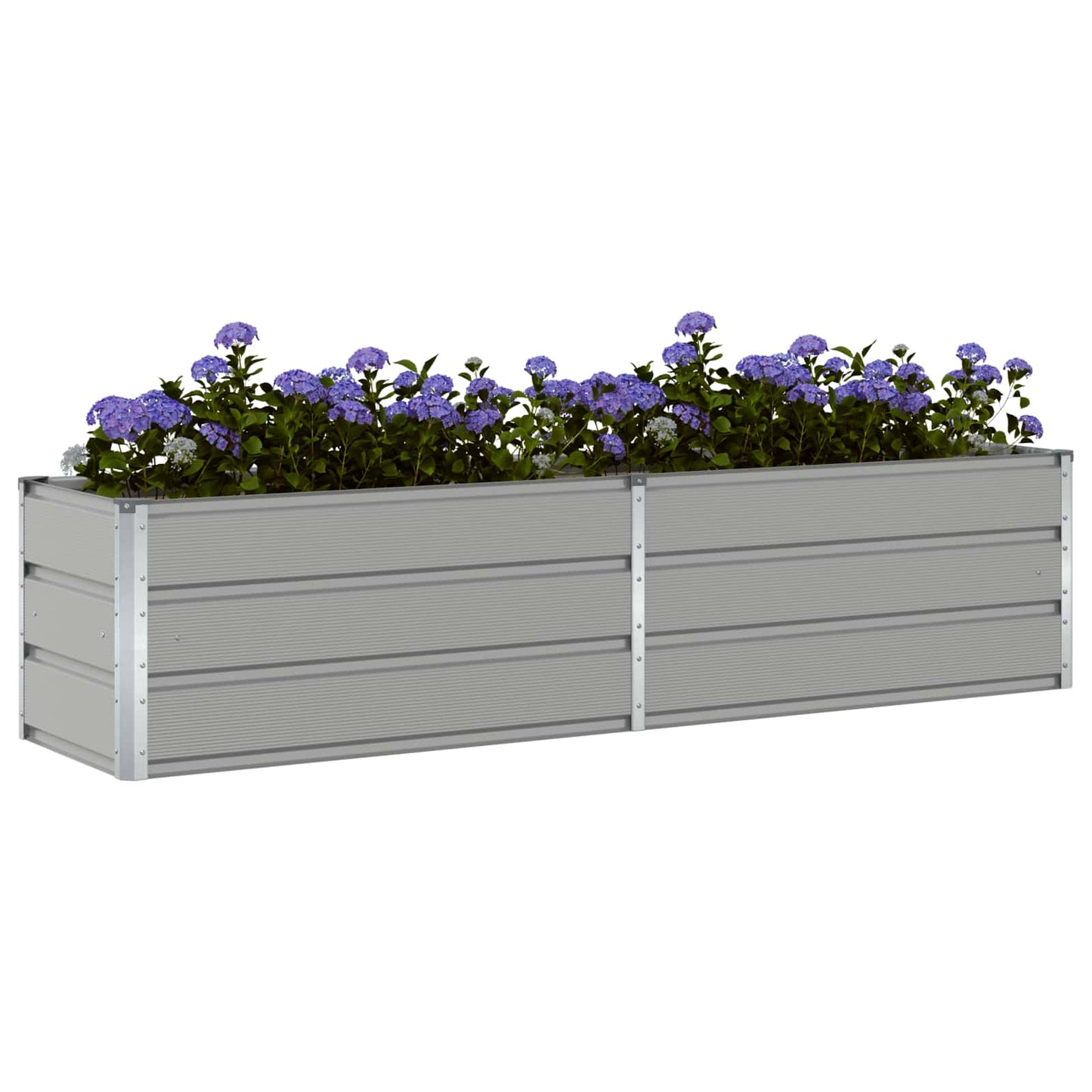 Plantekassed Lysegrå 195 x 50 x 45 cm Galvanisert Stål