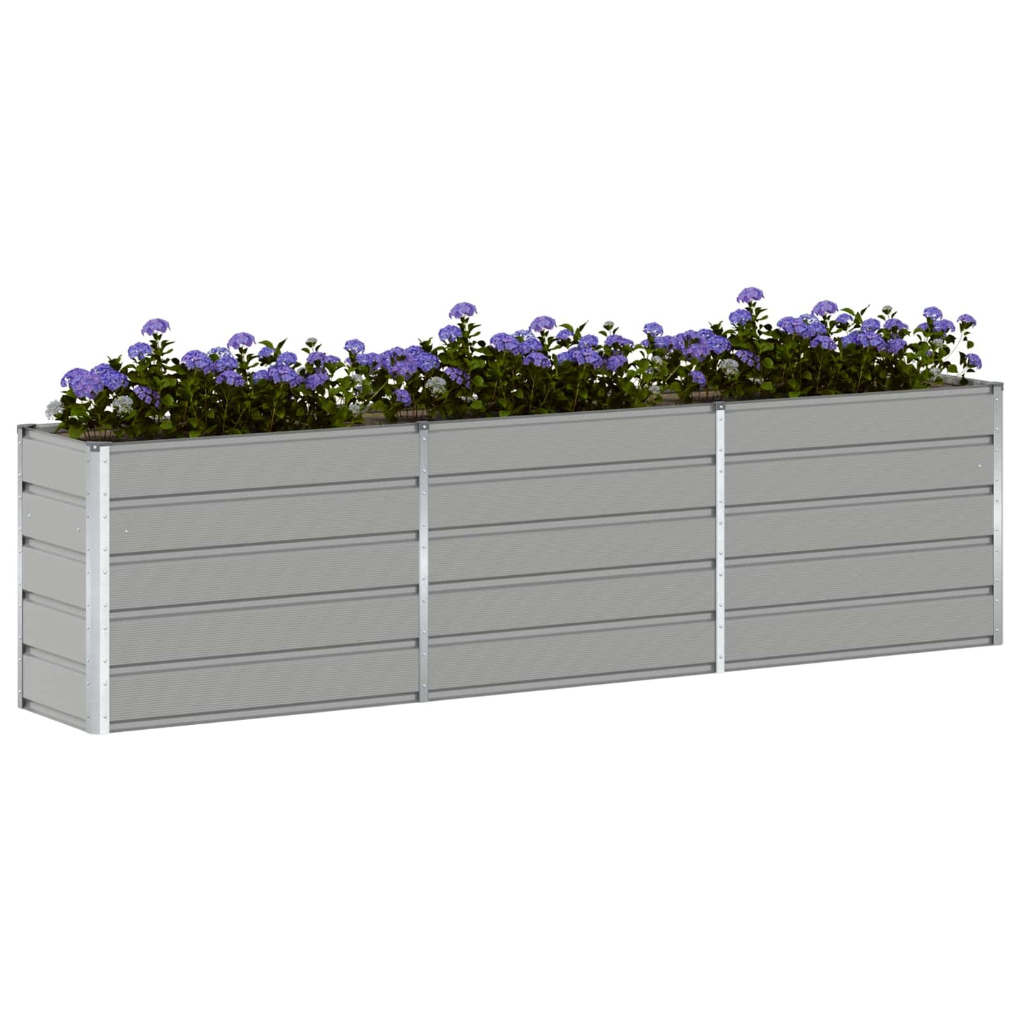 Plantekassed Lysegrå 290 x 50 x 75 cm Galvanisert Stål