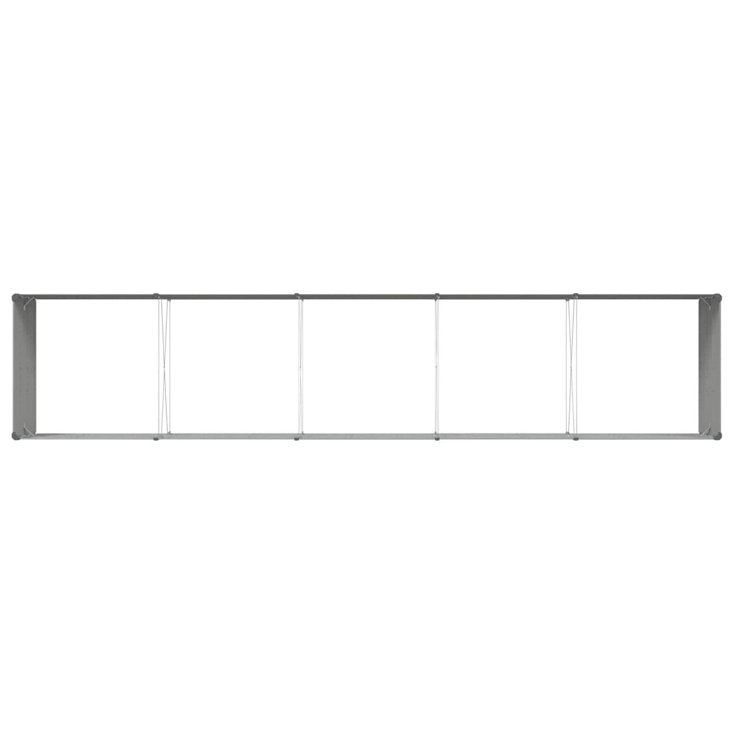 Plantekassed Lysegrå 480 x 100 x 45 cm Galvanisert Stål