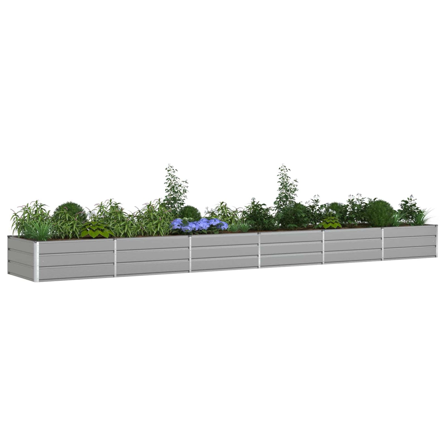 Plantekassed Lysegrå 580 x 100 x 45 cm Galvanisert Stål