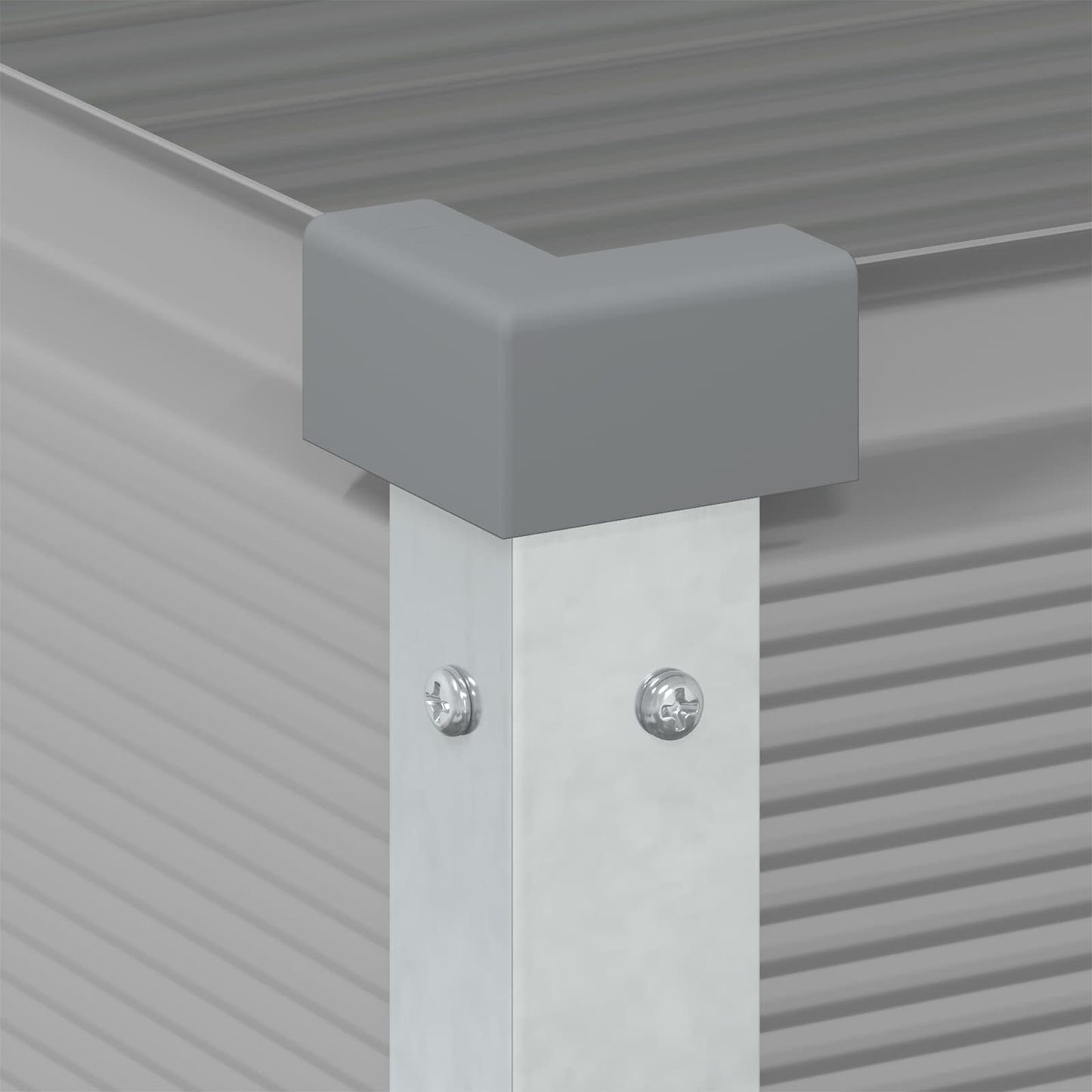 Plantekassed Lysegrå 100 x 45 x 90 cm Galvanisert Stål