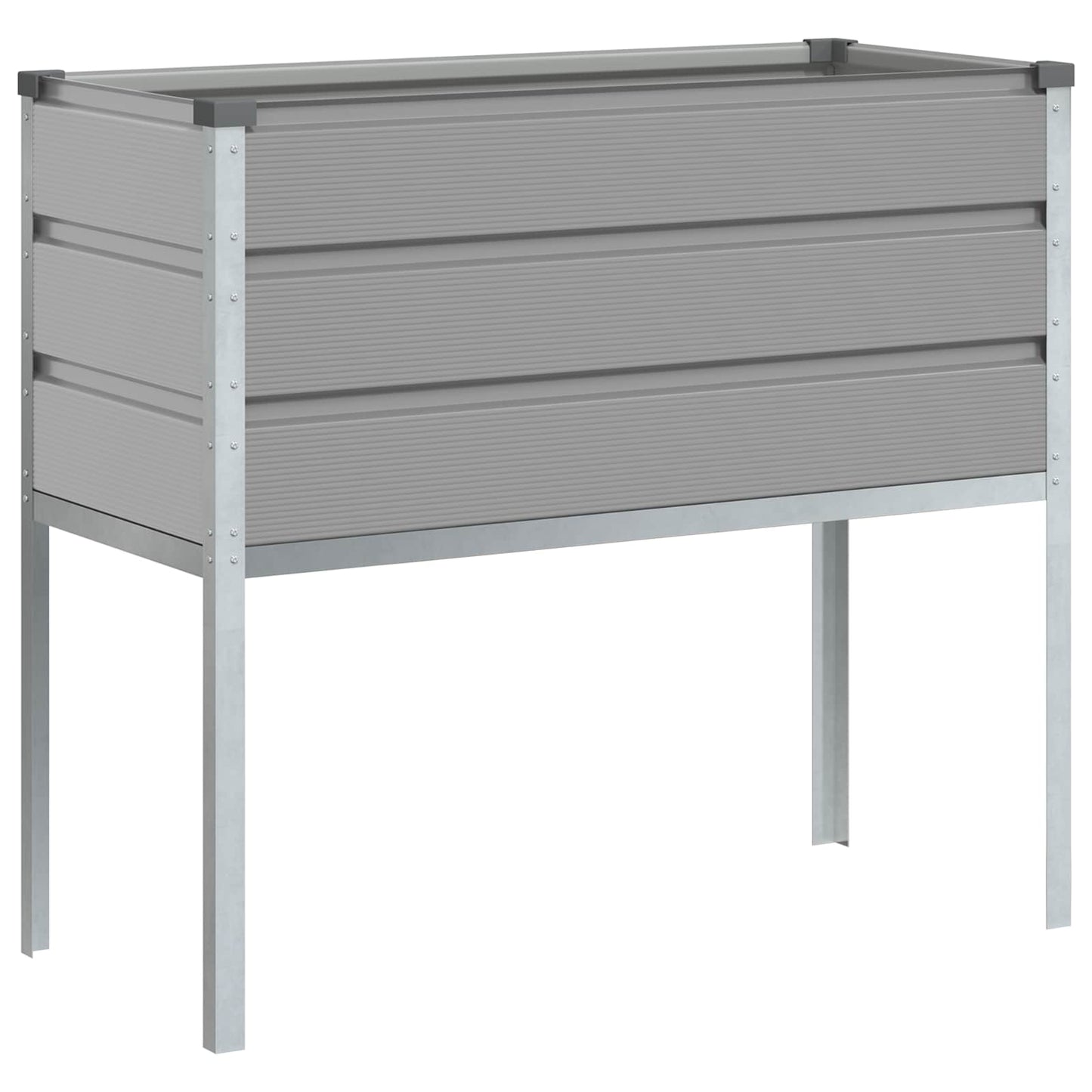 Plantekassed Lysegrå 100 x 45 x 90 cm Galvanisert Stål