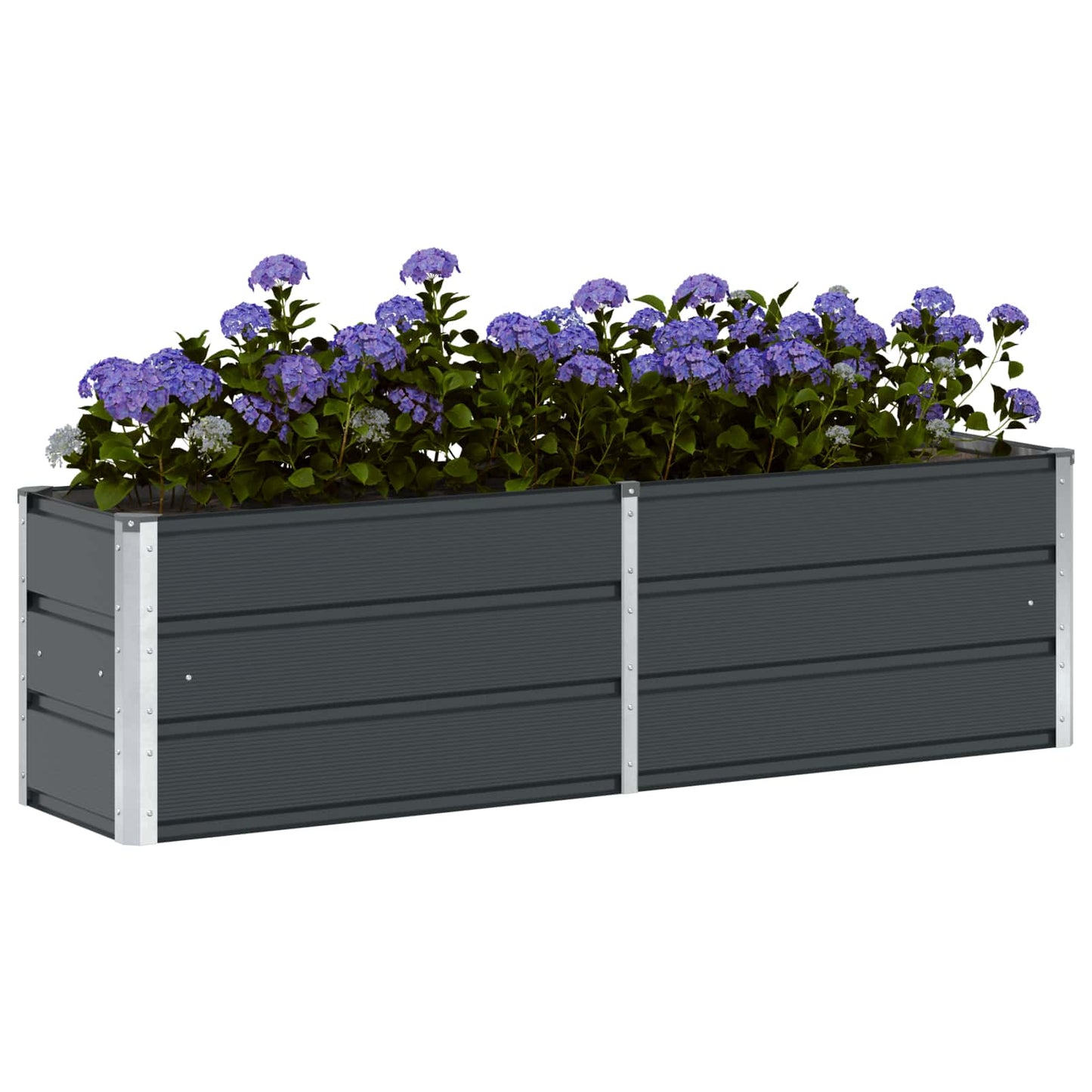Plantekassed Antrasitt 160 x 40 x 45 cm Stål
