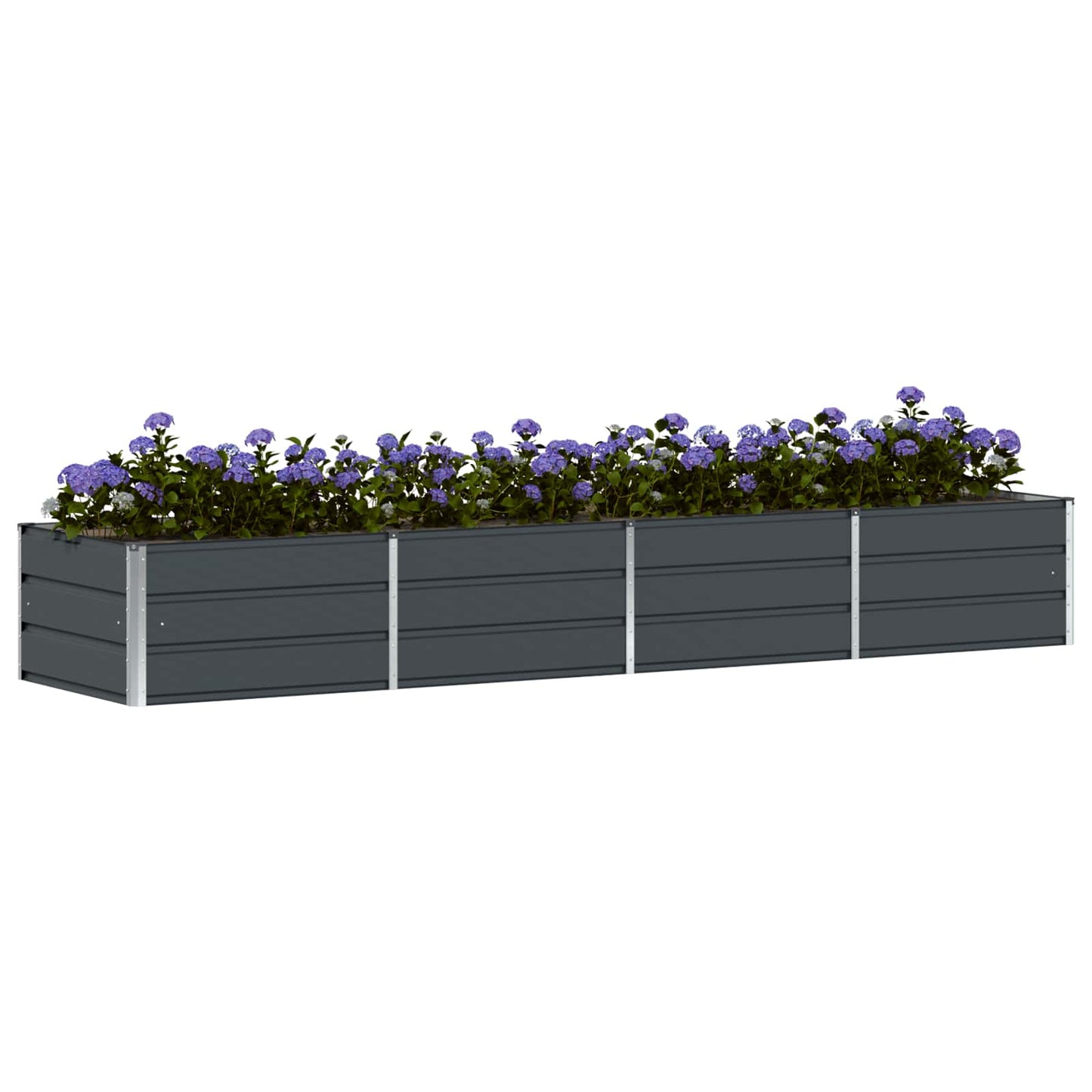 Plantekassed Antrasitt 320 x 80 x 45 cm Stål