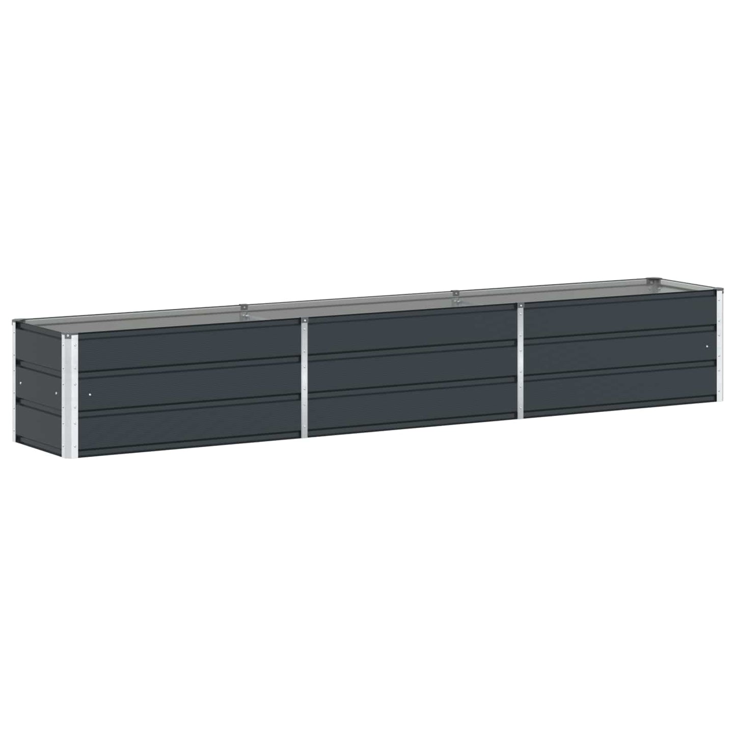 Plantekassed Antrasitt 290 x 50 x 45 cm Galvanisert Stål