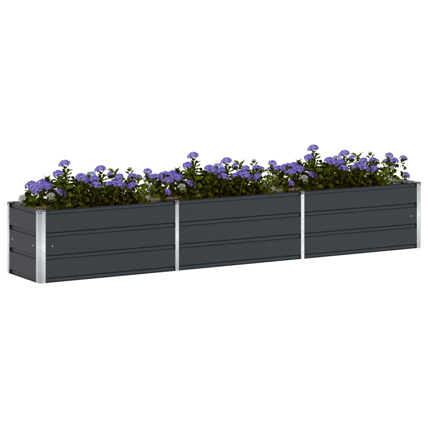 Plantekassed Antrasitt 290 x 50 x 45 cm Galvanisert Stål
