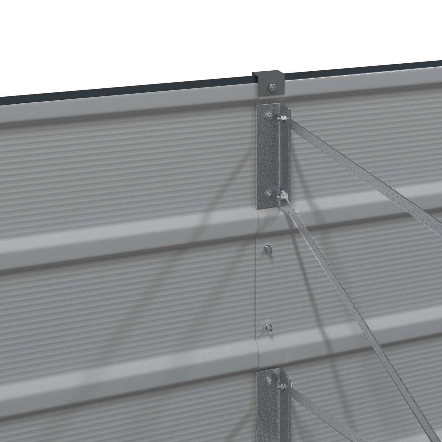 Plantekassed Antrasitt 290 x 50 x 75 cm Galvanisert Stål