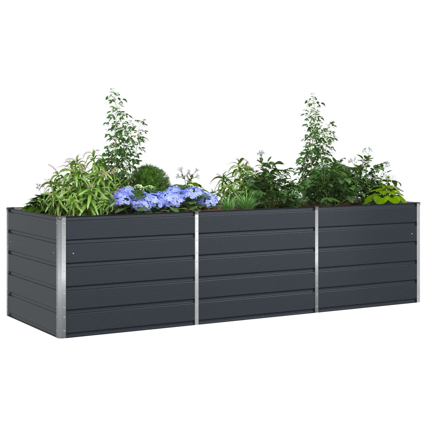 Plantekassed Antrasitt 290 x 100 x 75 cm Galvanisert Stål