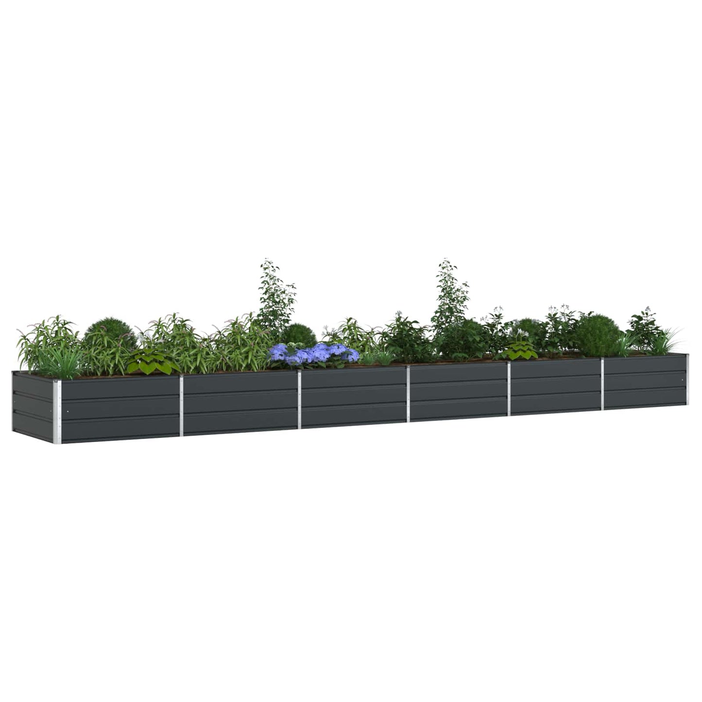 Plantekassed Antrasitt 580 x 100 x 45 cm Galvanisert Stål