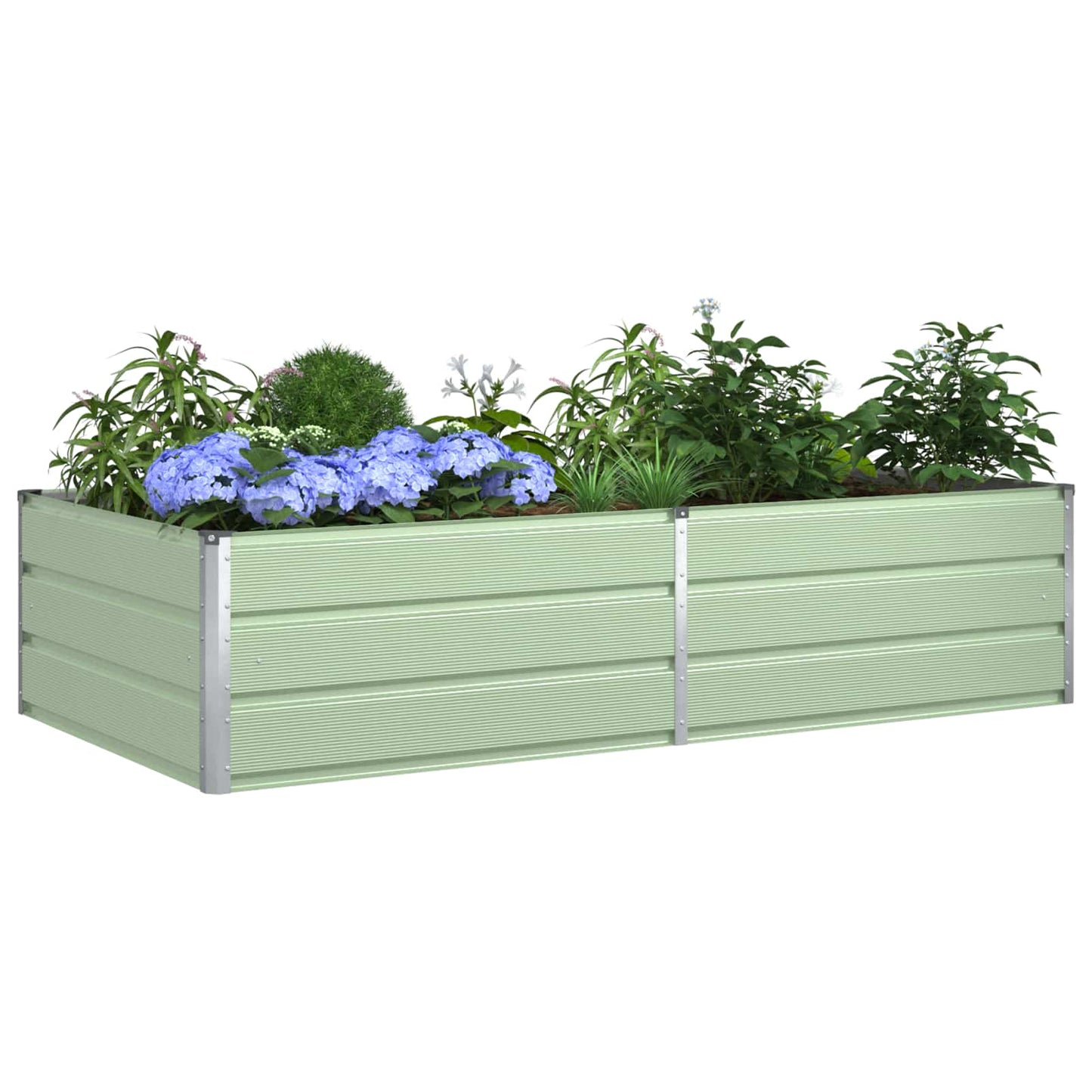 Plantekassed Pastellgrønn 195 x 100 x 45 cm Galvanisert Stål